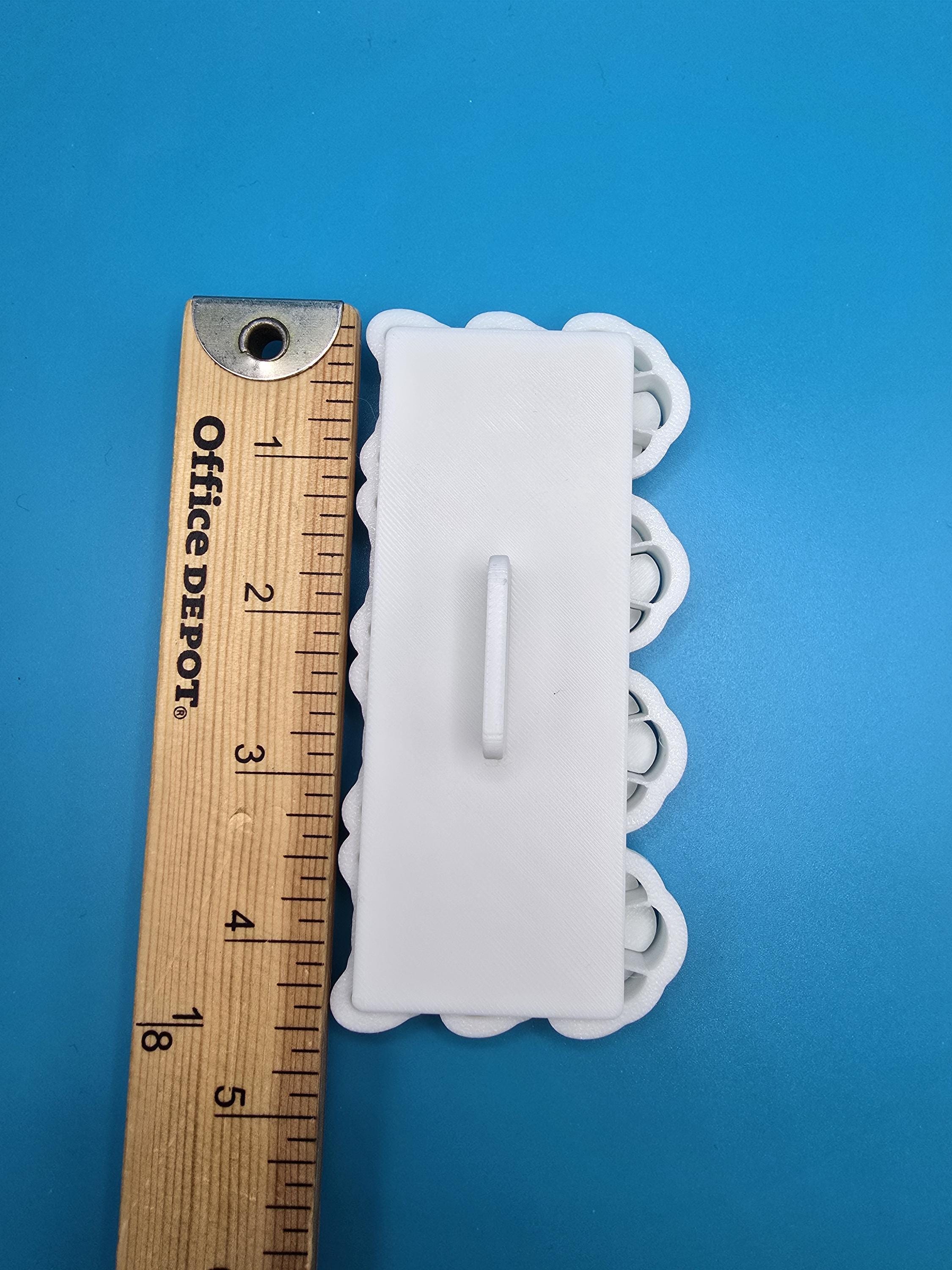 3D Printed Croissant, Flaky Layer Cookie Cutter | Food-Safe PLA | 4x2, 1 Inch Cookies, Push Release Tool