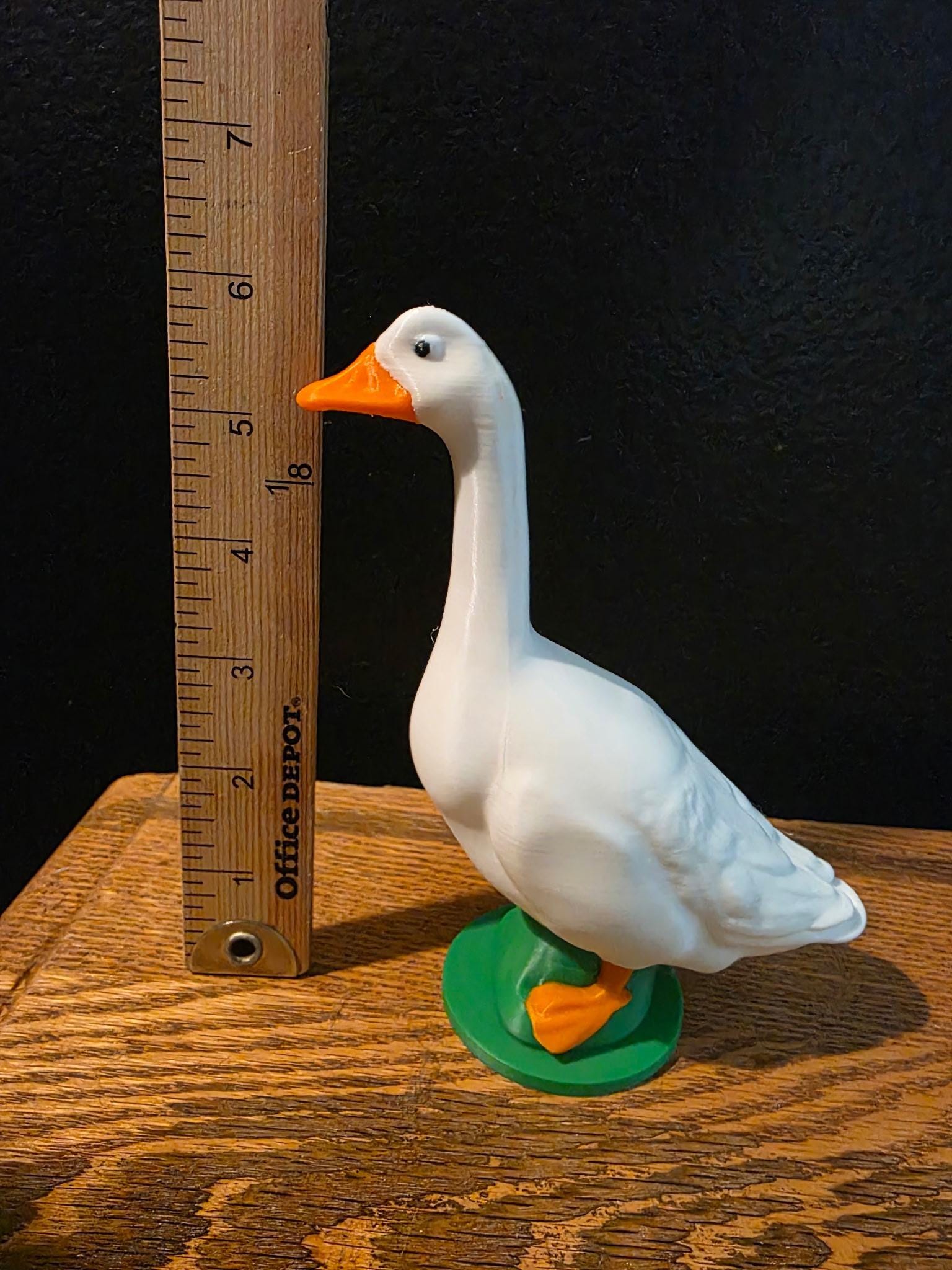 Mini Porch Goose, Farmhouse Figurine | 3D Printed | 6 Inch Tall Desk Accent, Shelf Entryway Gift, Seasonal Decor