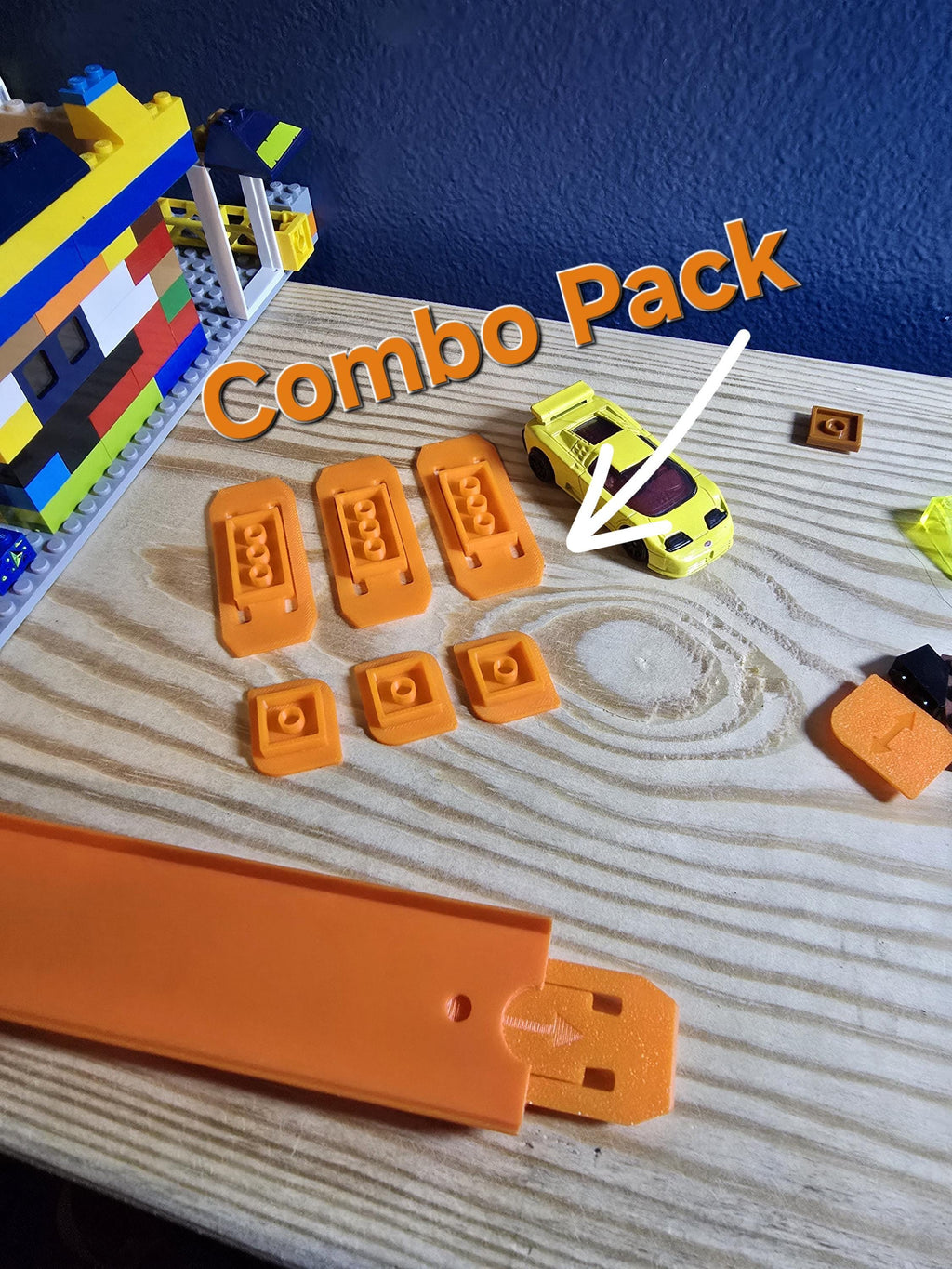 Multiply The Fun, Universal Racetrack Brick Adapters | 3D Printed PLA | Compatible With Big-Name Bricks