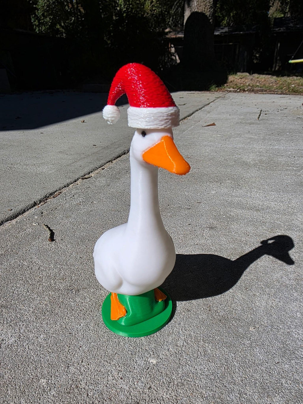 Mini Porch Goose, Farmhouse Figurine | 3D Printed | 6 Inch Tall Desk Accent, Shelf Entryway Gift, Seasonal Decor