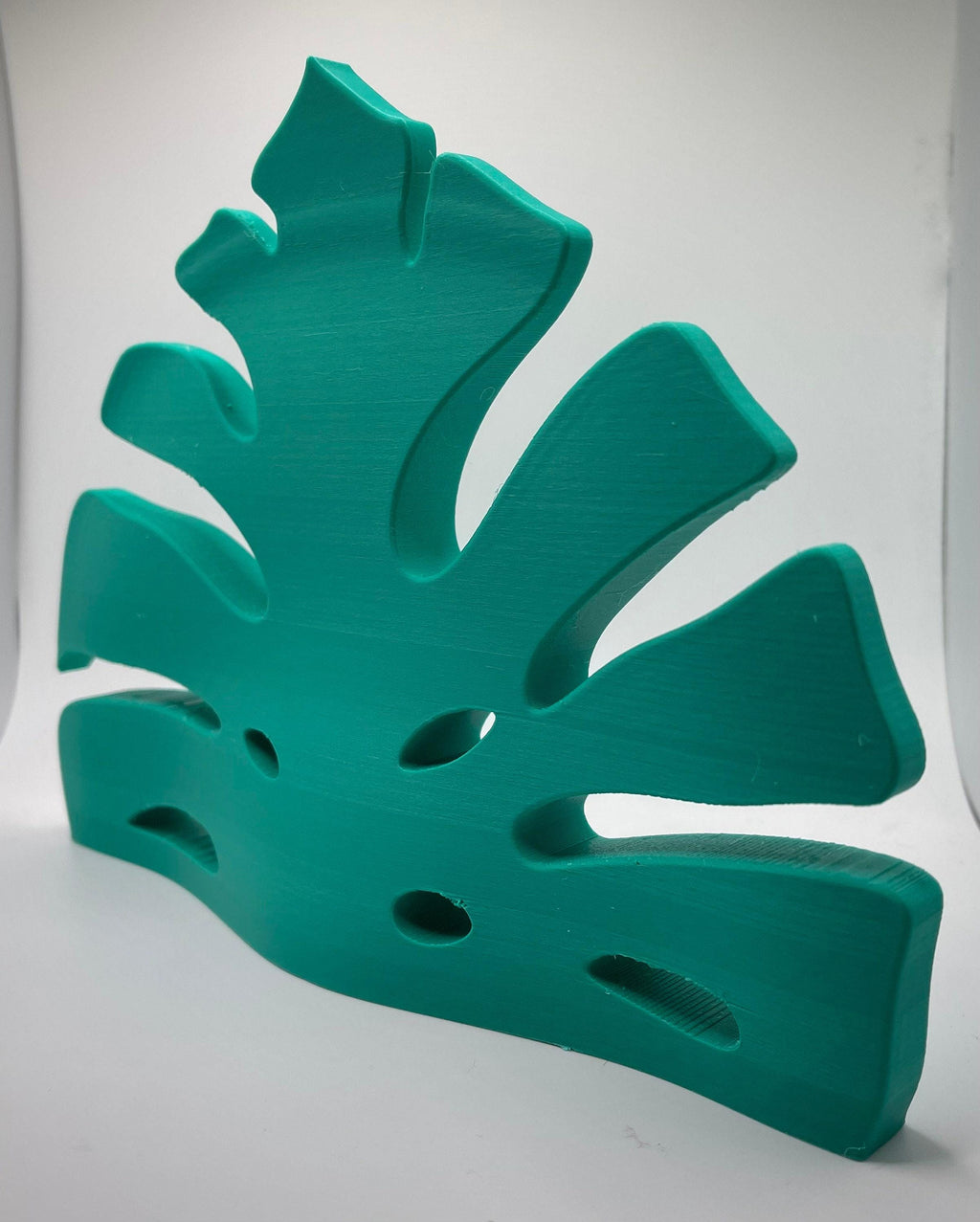 Monstera Leaf Wall, Handcrafted Shelves | Cleat Mount | Set Of 3, 8x7x1In, Holds 5Lb, Plant Display, Home Decor