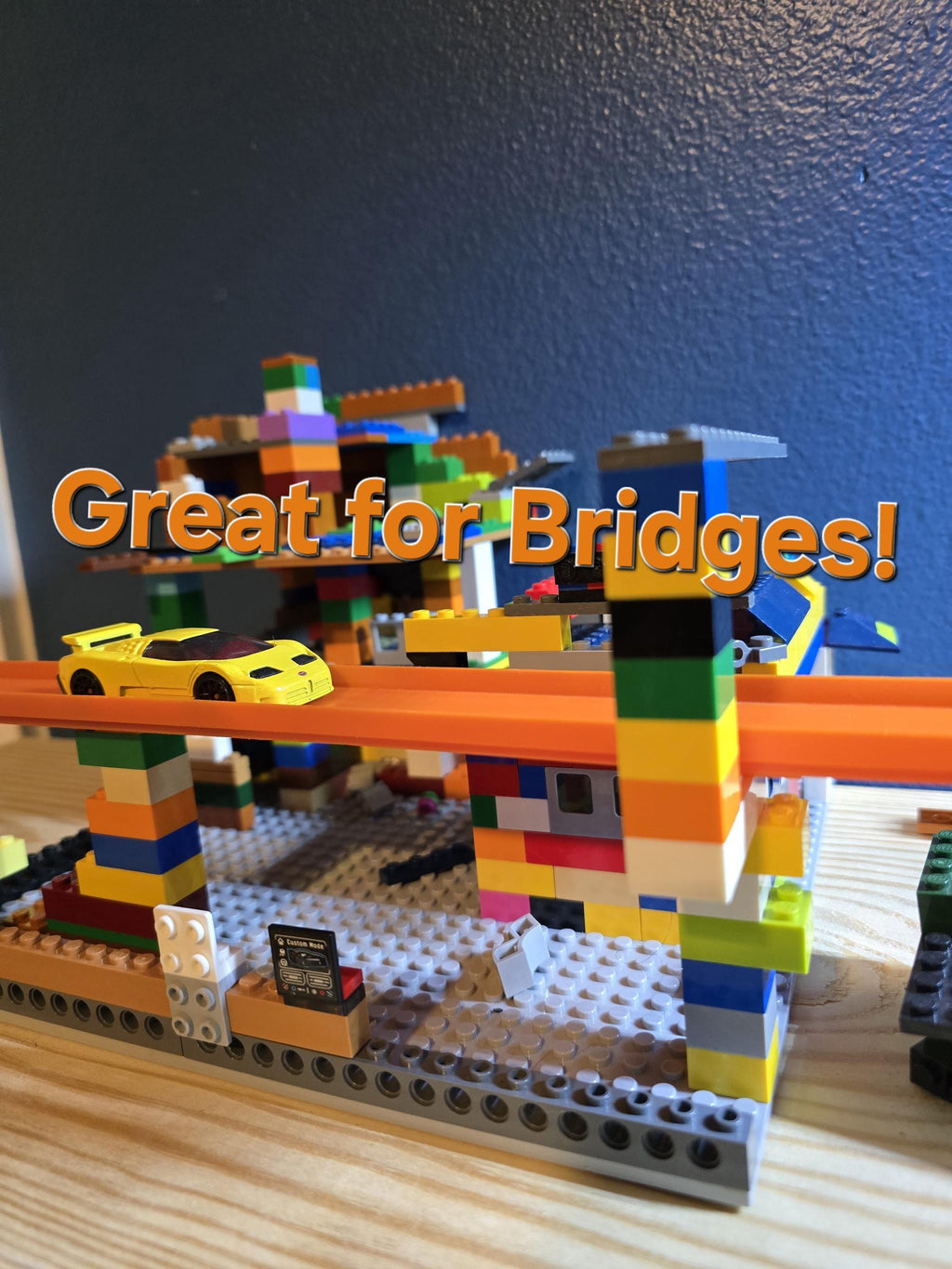 Multiply The Fun, Universal Racetrack Brick Adapters | 3D Printed PLA | Compatible With Big-Name Bricks