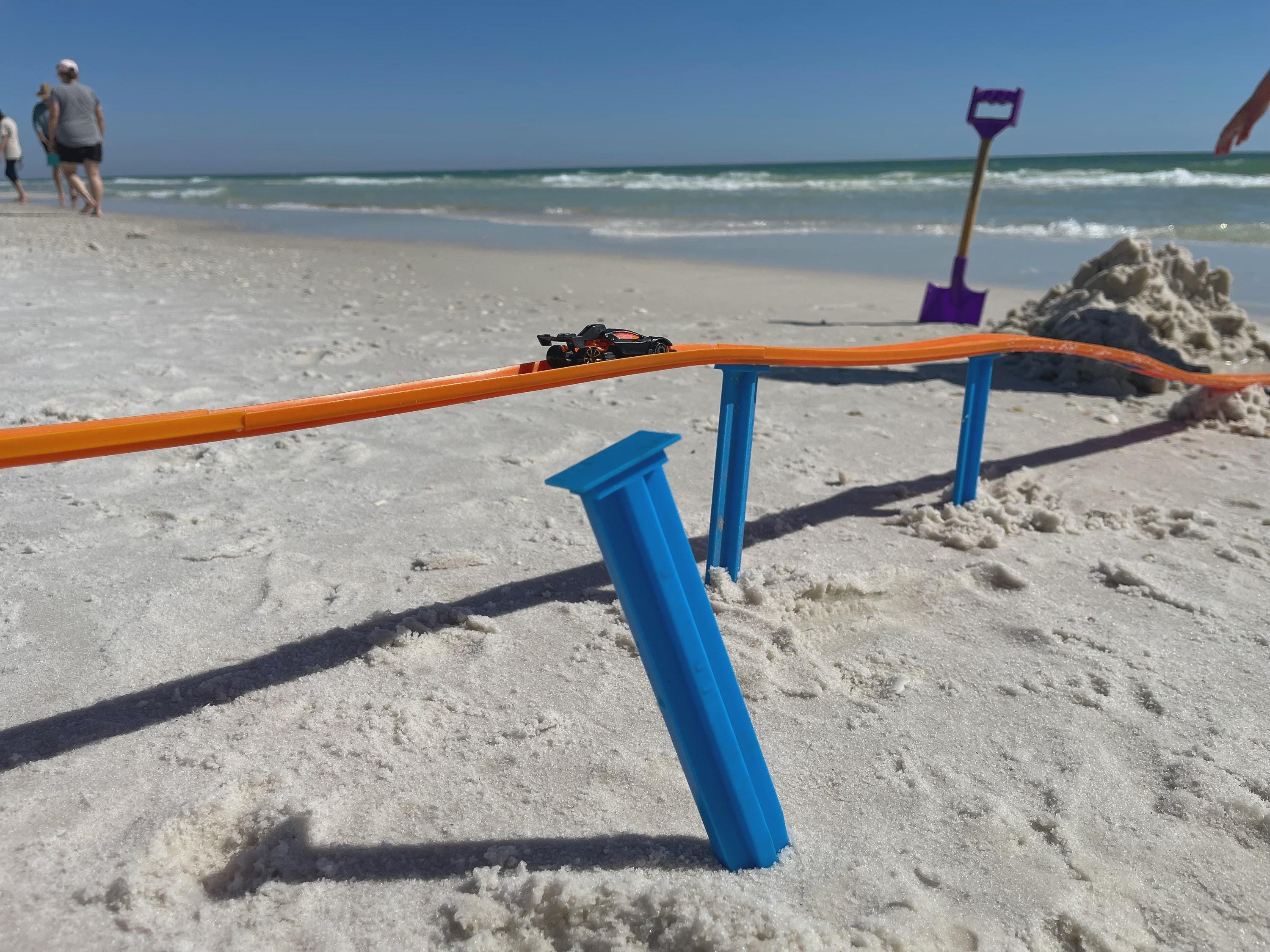Custom Toy Car Sand, Dirt Spikes | 3D Printed Track Mounts, Launch Platform, Landing Pad, 8 Inch