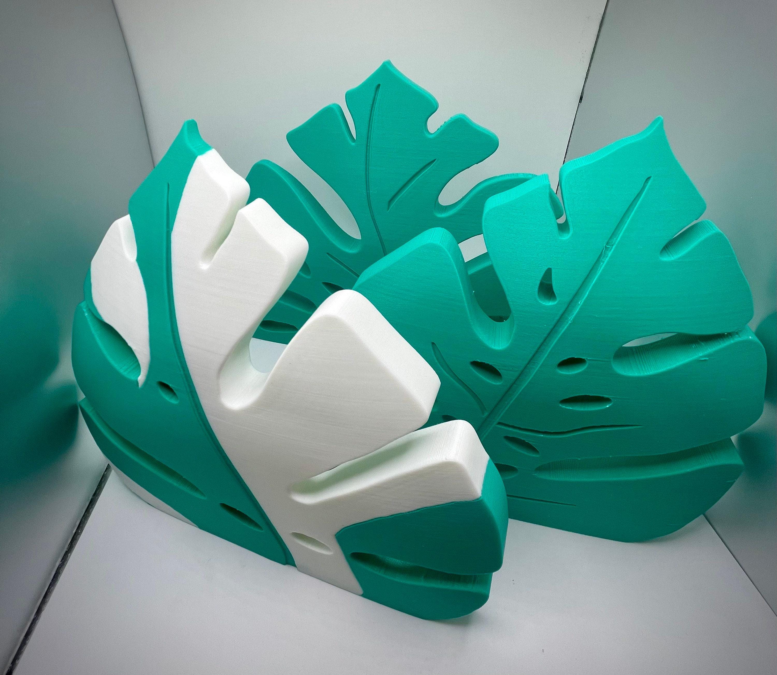 Monstera Leaf Wall, Handcrafted Shelves | Cleat Mount | Set Of 3, 8x7x1In, Holds 5Lb, Plant Display, Home Decor
