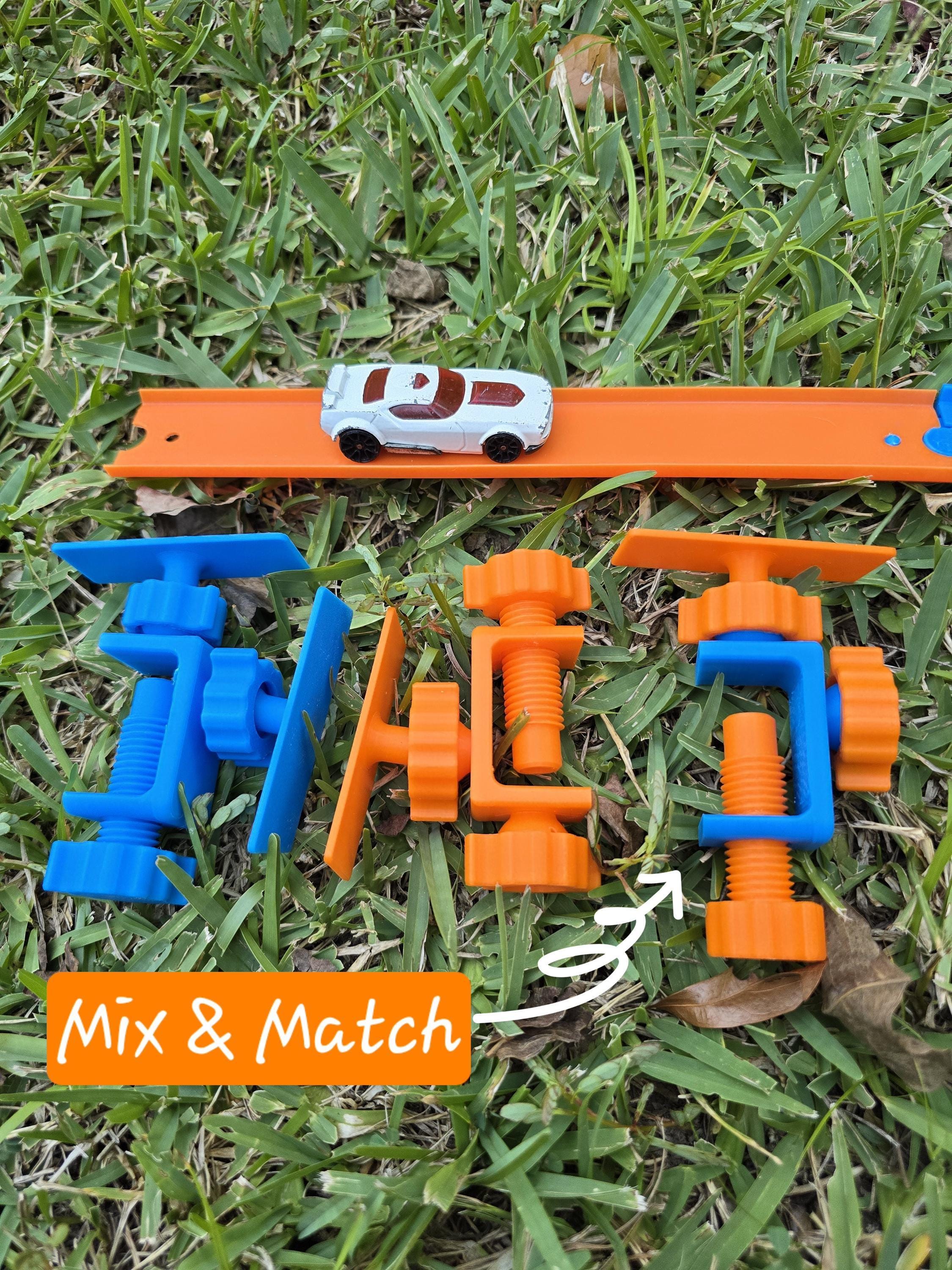 Race Track Connector, Mix And Match Clamp Mounts | Removable Screw-In, Fits Up To 2 Inches, Kid-Friendly Setup