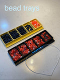 Pony Bead Bracelet Building Tool, Holds 28 Pieces - Five Extra Trays, Fits 6x9mm, Multiple Colors