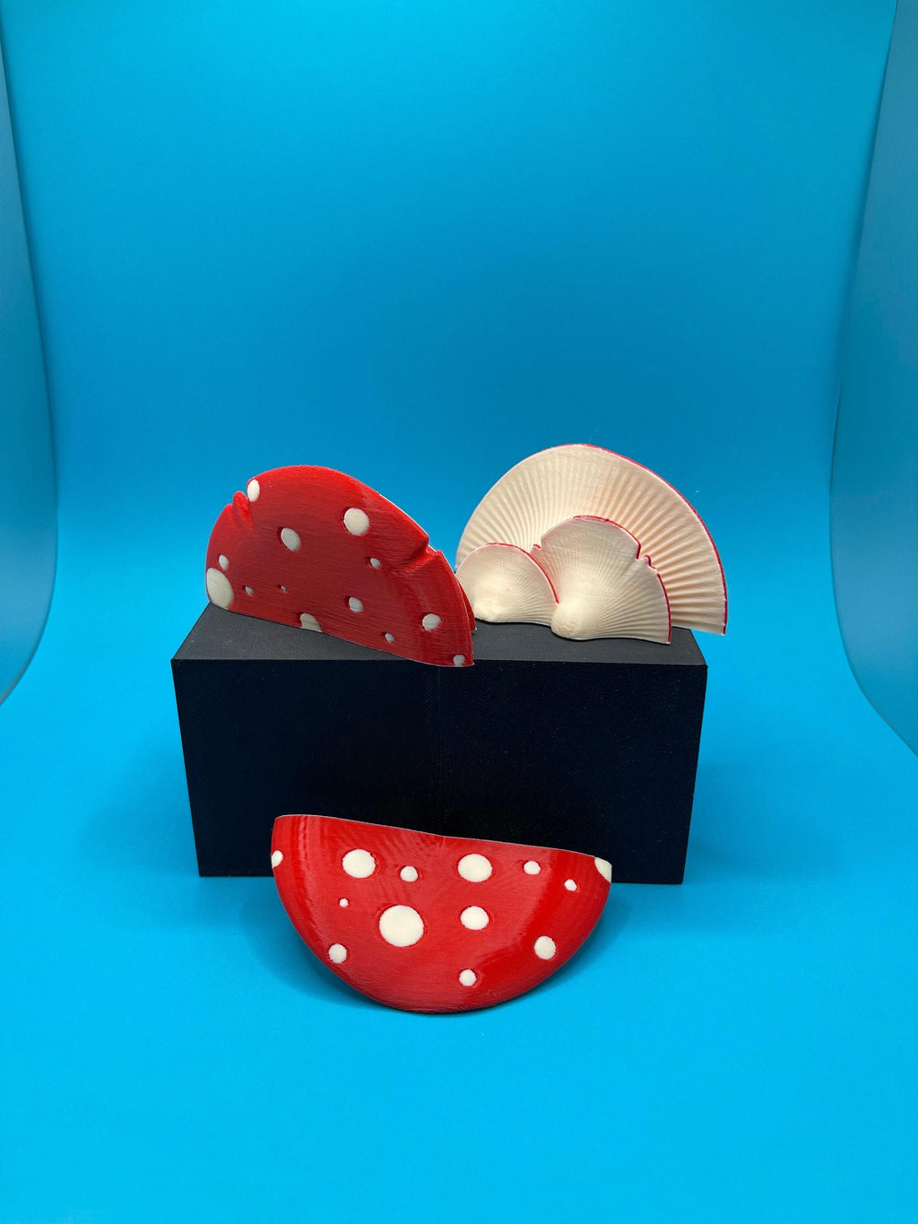 Mini Magnet Mushroom, Whimsical Shelf Decor | Handcrafted Resin Magnets, 3-Inch Wide, Pack Of Three