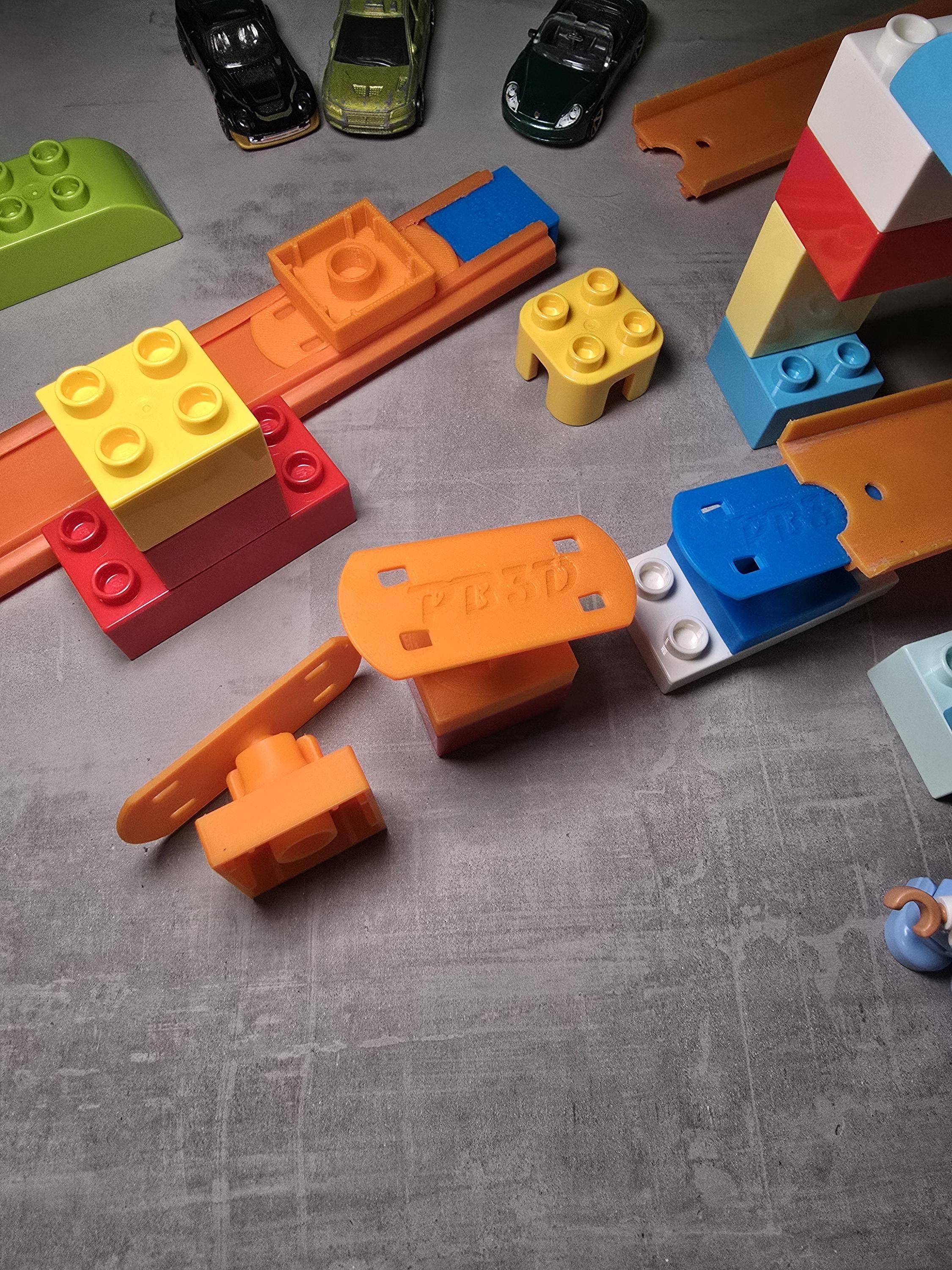 3D Printed Adapters, Racetrack Connectors For Duplo Tracks | PLA Plastic | Universal Fit, Color Options