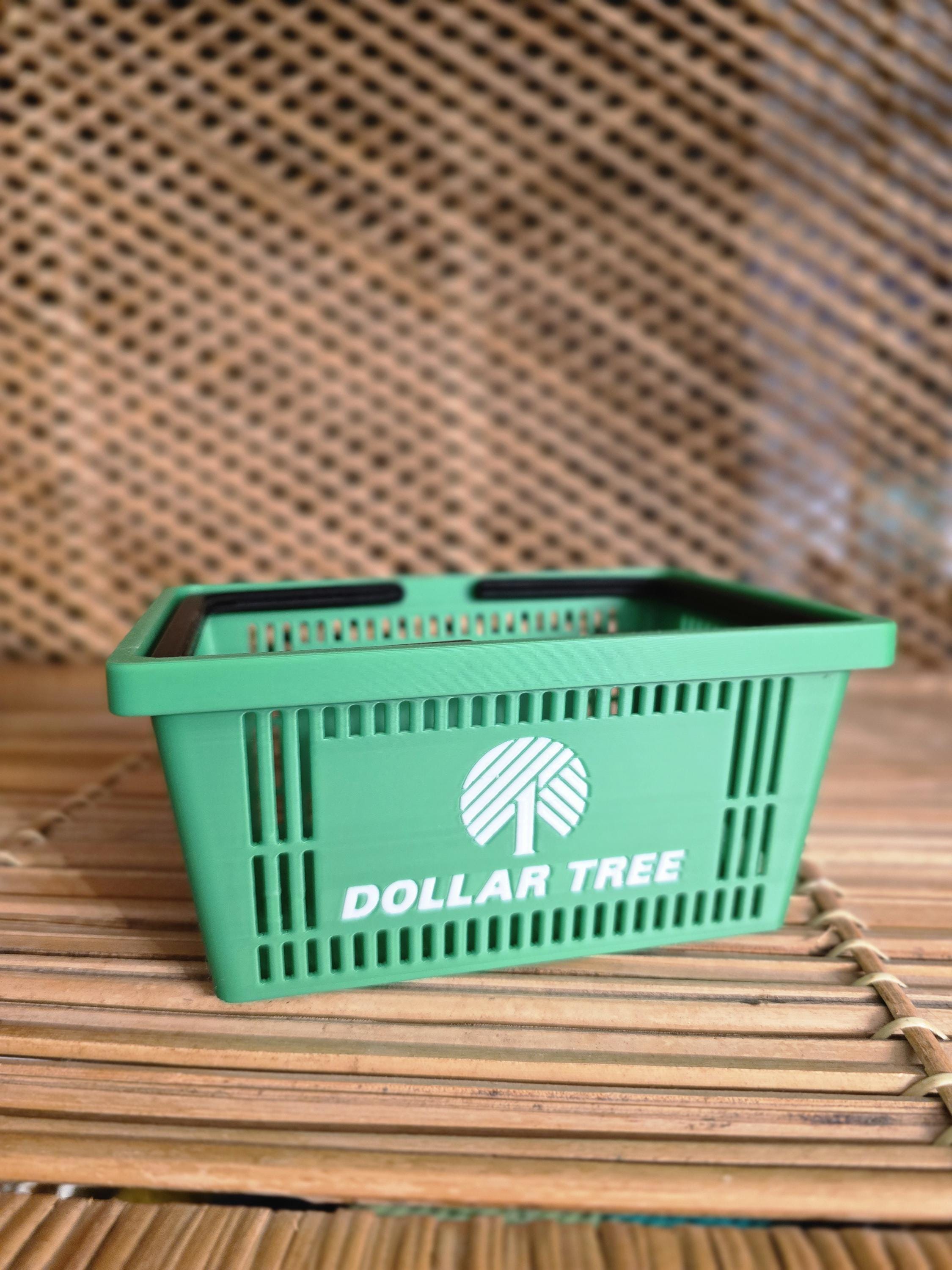 3D Printed Basket, Mini Shopping Organizer | Customizable Handles, Logo Personalization | Party Favors, Desk Storage | 4.2×6×3 In