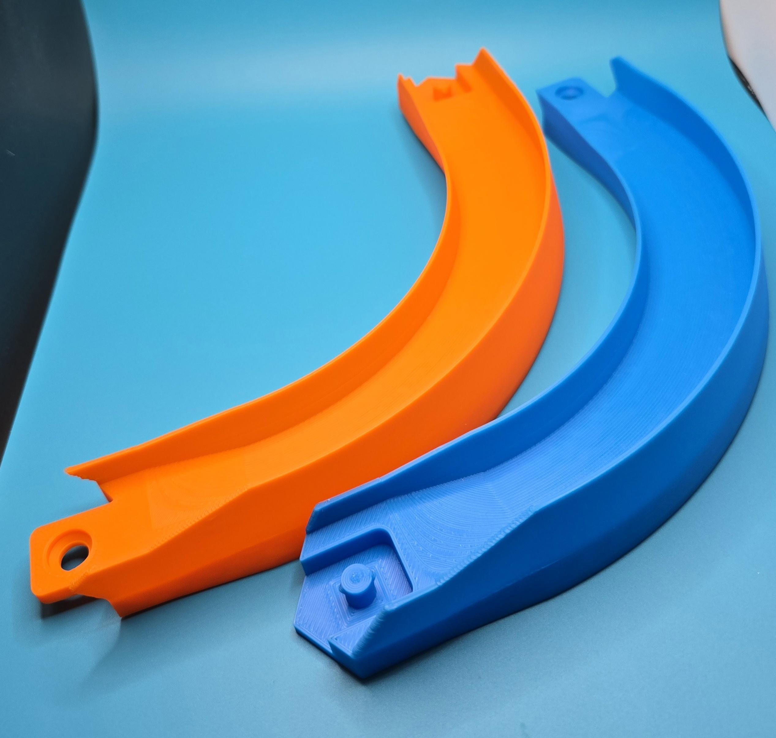 Racetrack 90 Degree, Speed Snap Compatible Track Corners | 3D Printed Colors | High Walls, Standard 2 Or 4-Pack