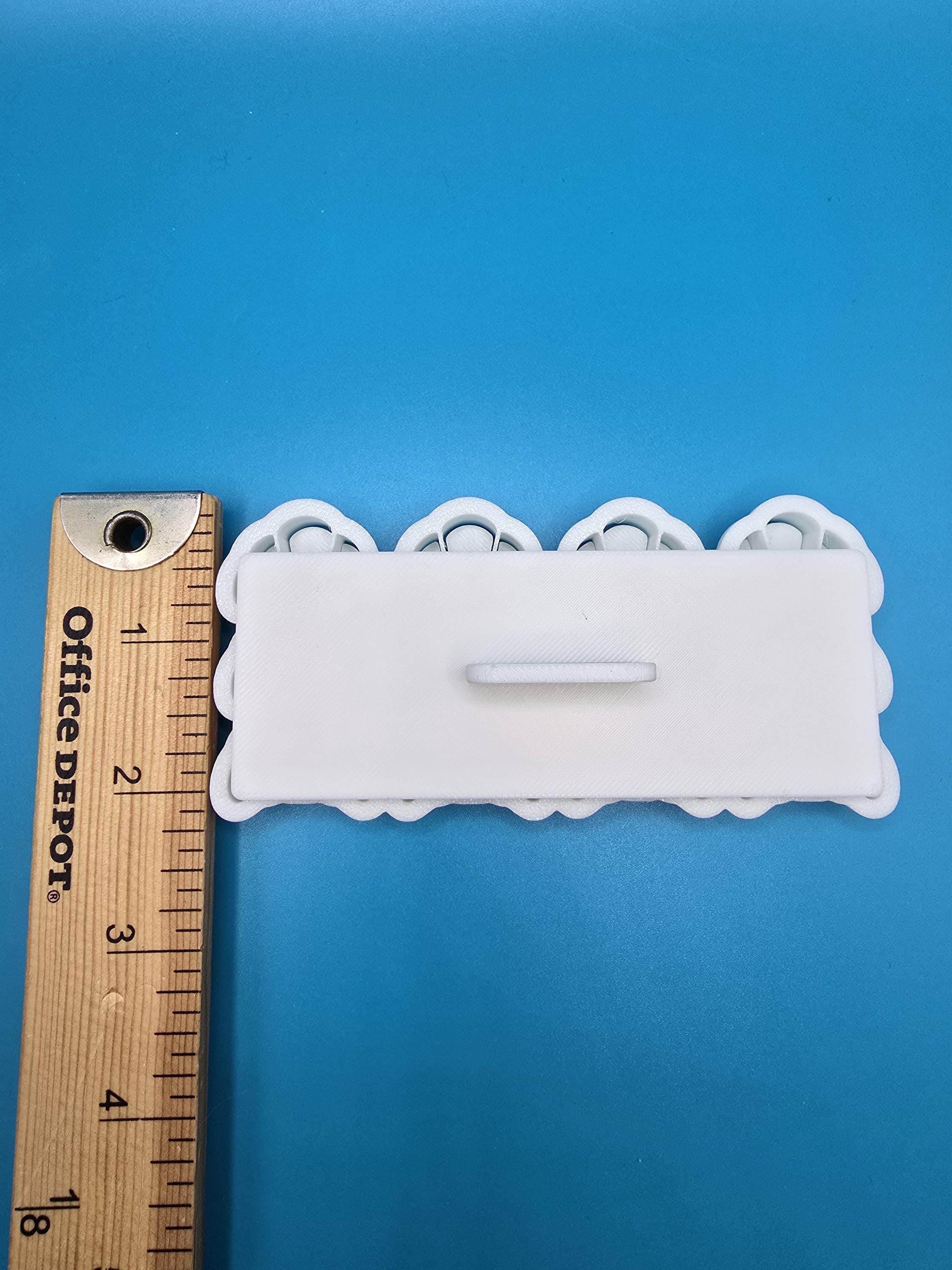 3D Printed Croissant, Flaky Layer Cookie Cutter | Food-Safe PLA | 4x2, 1 Inch Cookies, Push Release Tool