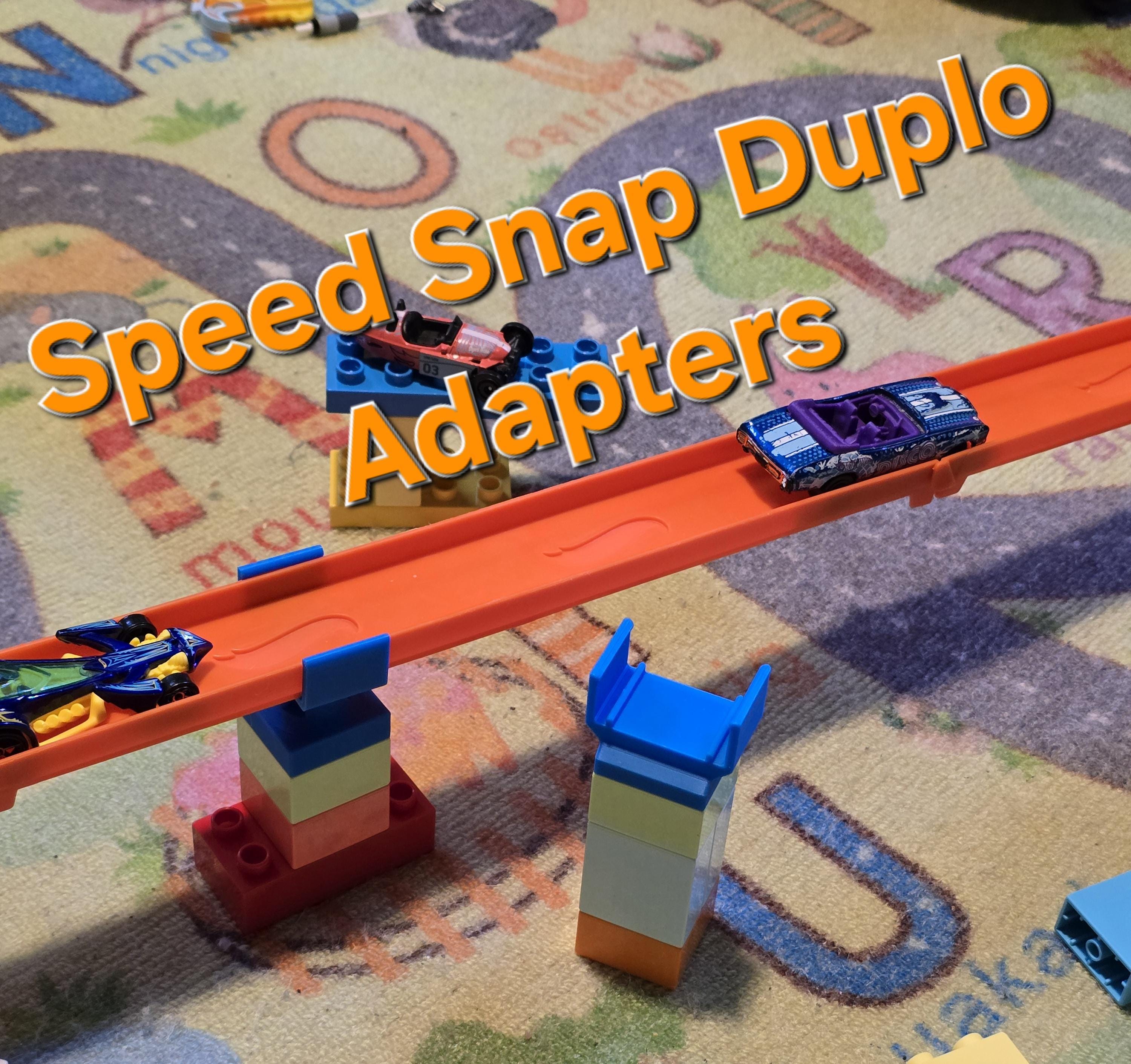 Speed Snap Dupl0, 3D Printed Track Adapters | PLA Plastic | Universal Fit, Two Mounts, Cityscape Racetracks, Ramps