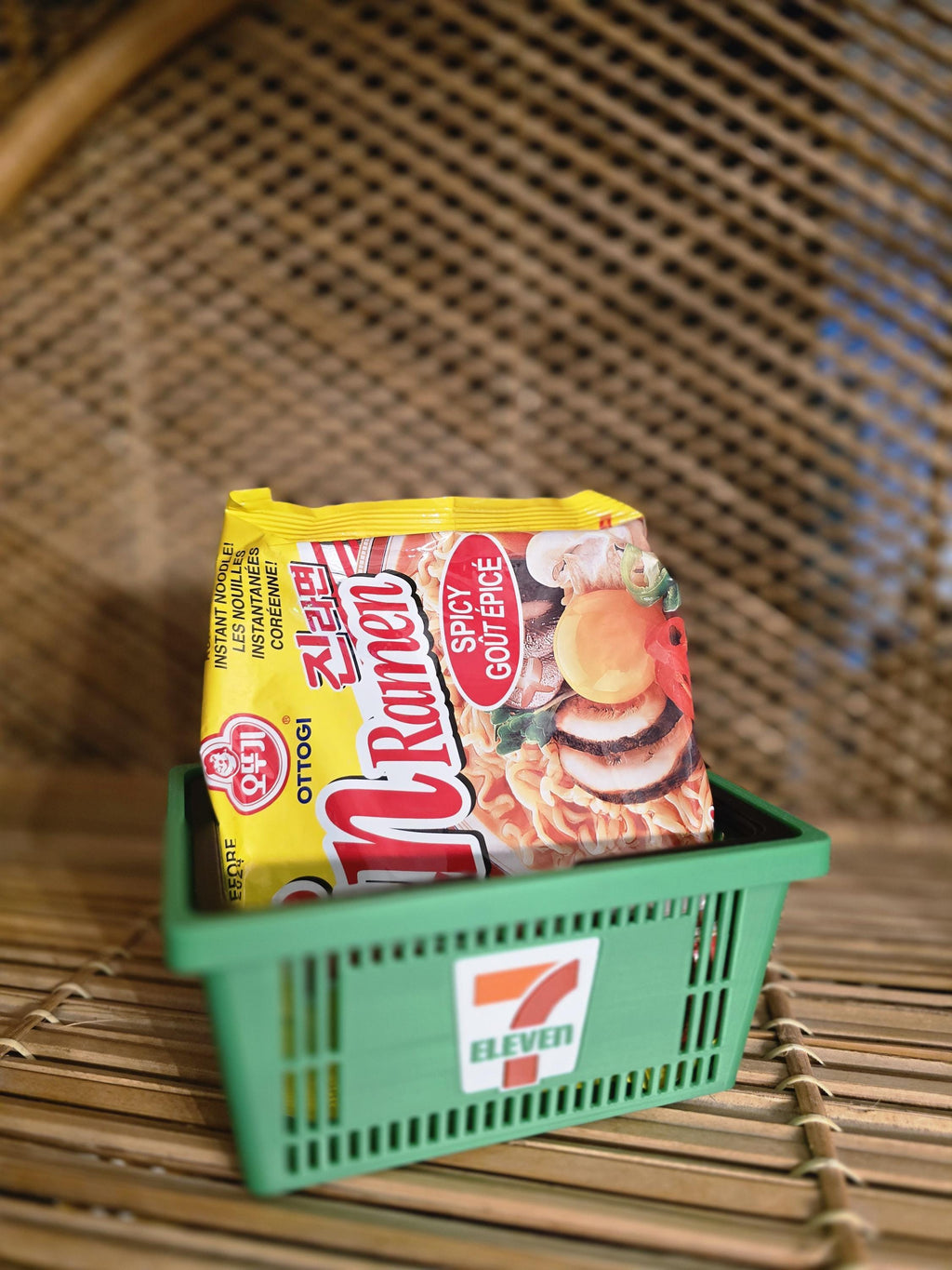 3D Printed Basket, Mini Shopping Organizer | Customizable Handles, Logo Personalization | Party Favors, Desk Storage | 4.2×6×3 In
