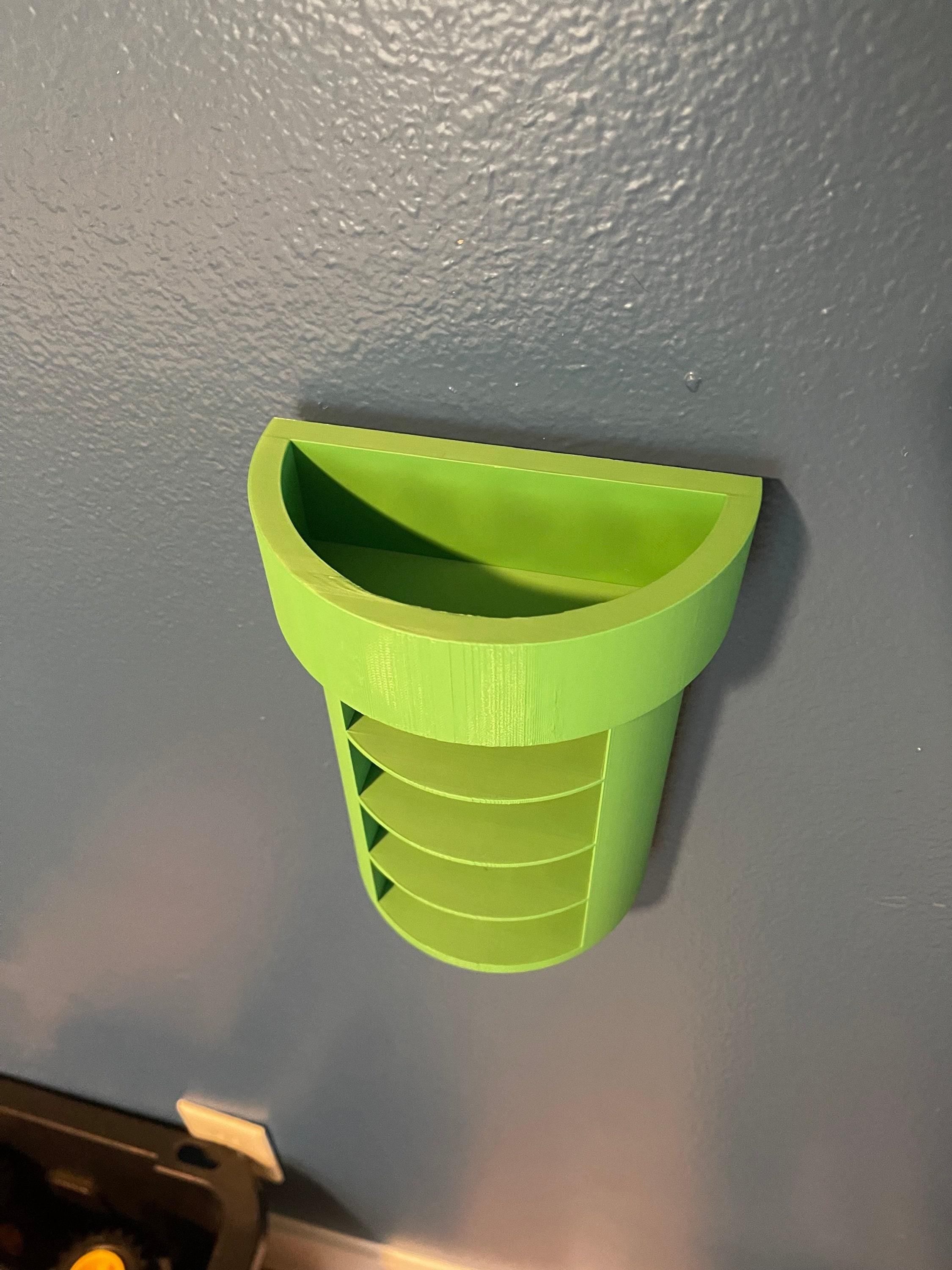 Warped Tube Car Holder, Wall-Mounted Display, Holds Four Vehicles - Gaming Themed Organizer, Compact