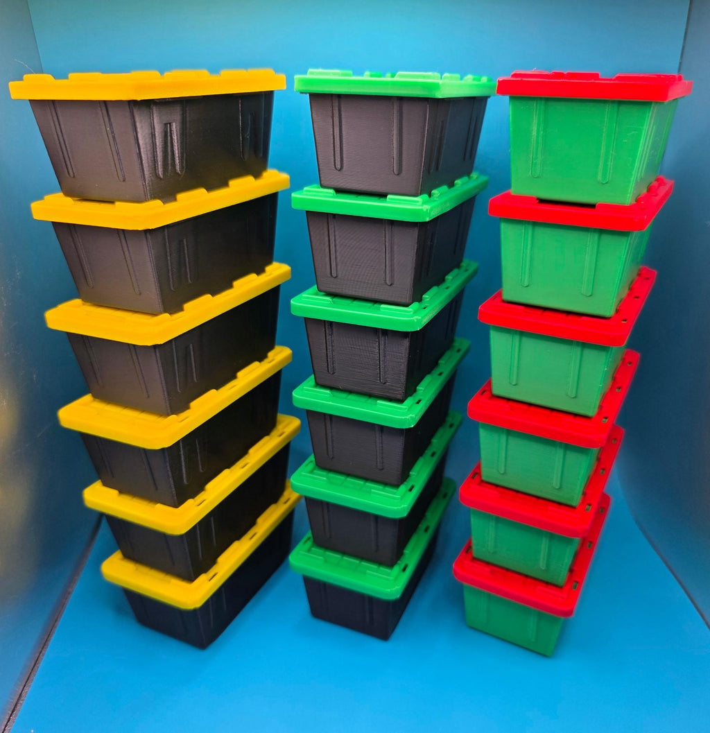 Mini Totes With, Stackable Storage System - Single Or Full Sets, Rack Compatible | 4x2x1.5In