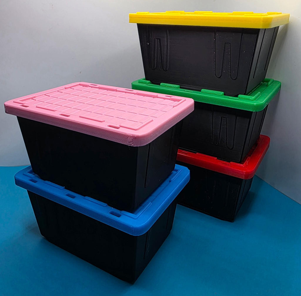 Lowes Tweeny Mini, Replacement Tote Lids - 3D Printed, Fits 4.8x3.2x2.2 In Totes | Colorful, Party Caps