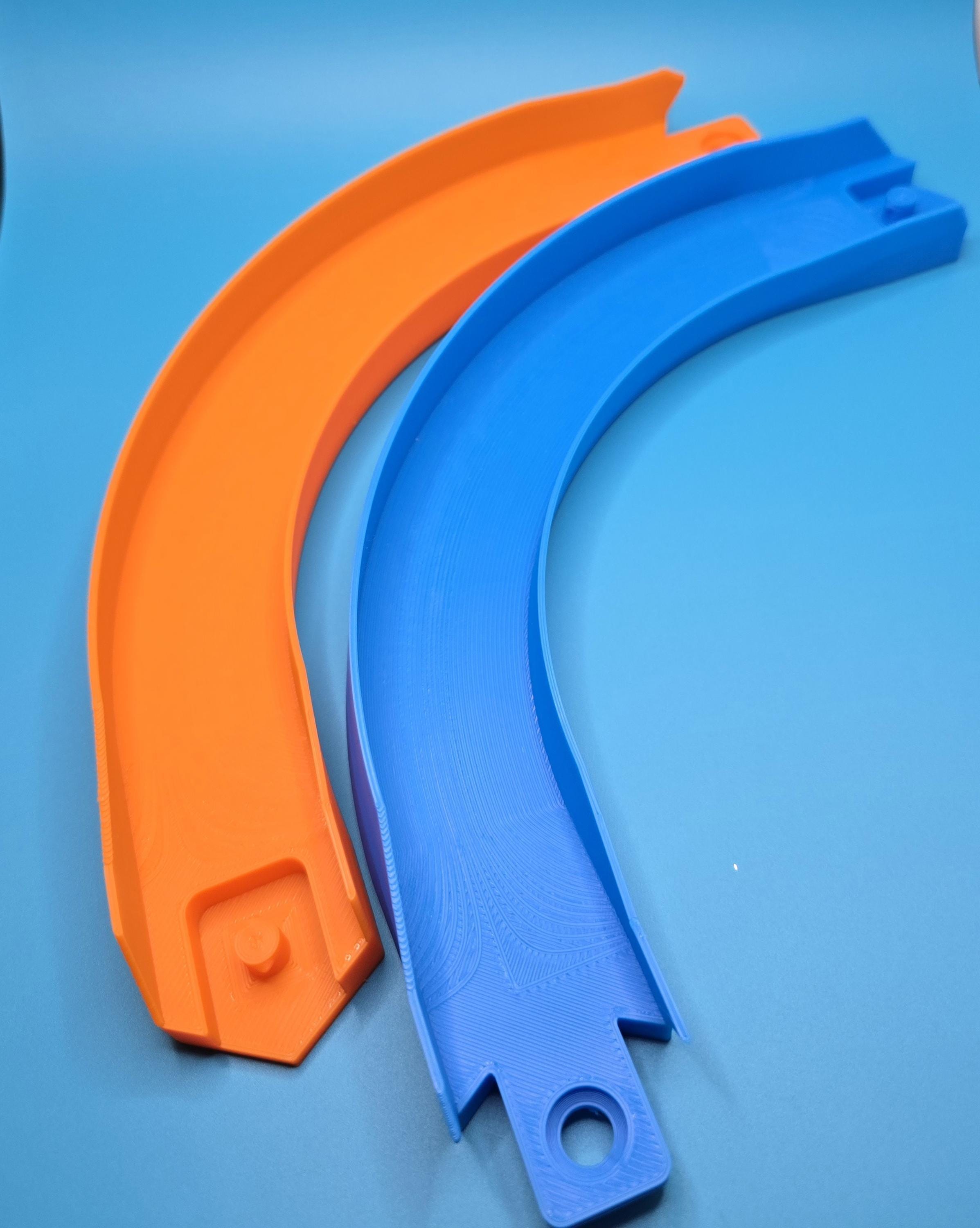 Racetrack 90 Degree, Speed Snap Compatible Track Corners | 3D Printed Colors | High Walls, Standard 2 Or 4-Pack
