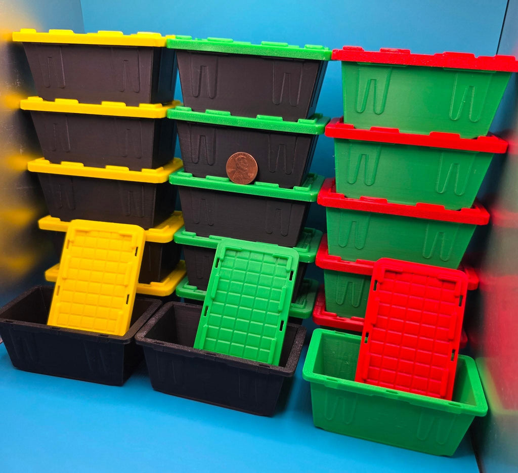 Mini Totes With, Stackable Storage System - Single Or Full Sets, Rack Compatible | 4x2x1.5In