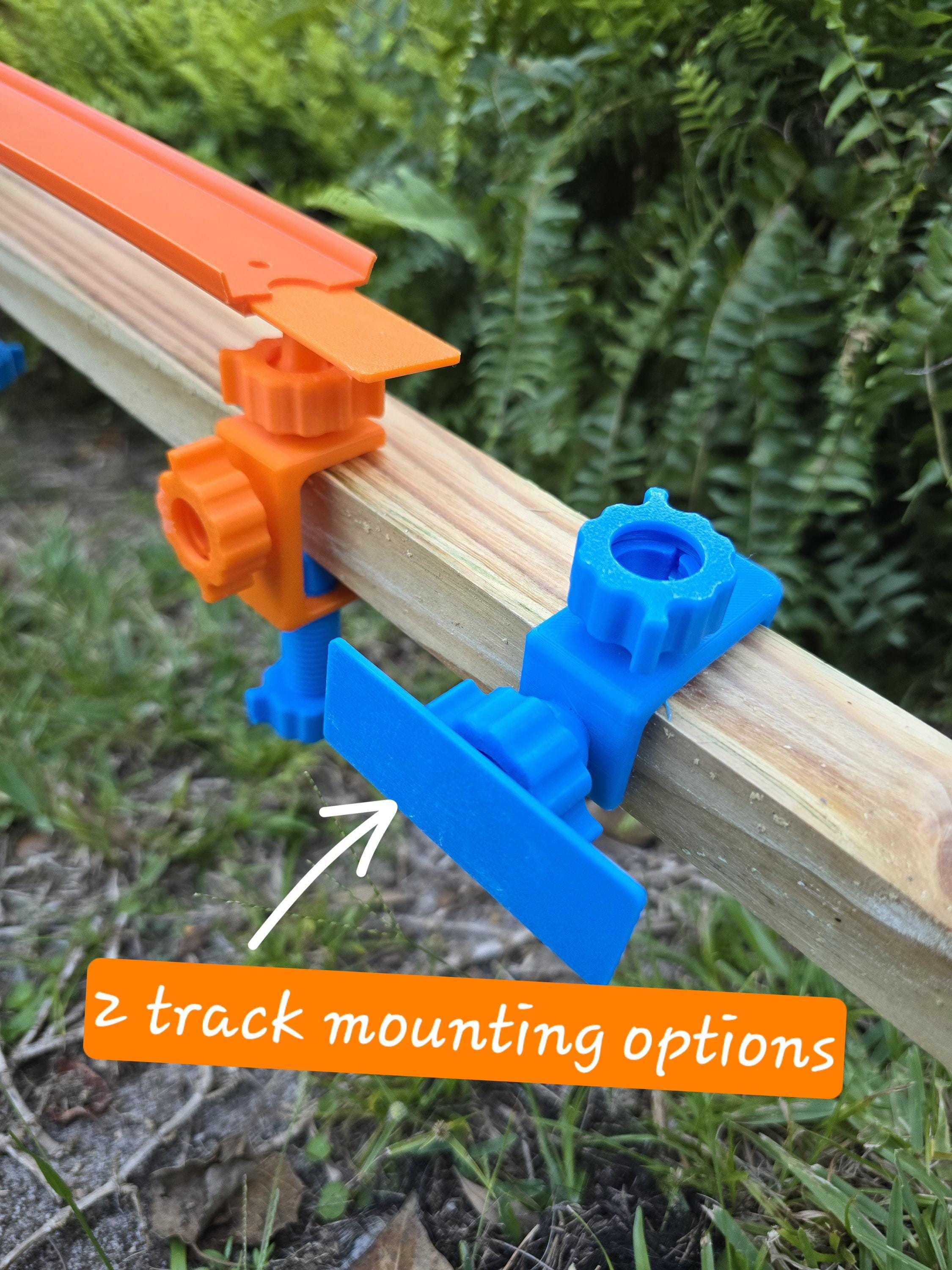 Race Track Connector, Mix And Match Clamp Mounts | Removable Screw-In, Fits Up To 2 Inches, Kid-Friendly Setup