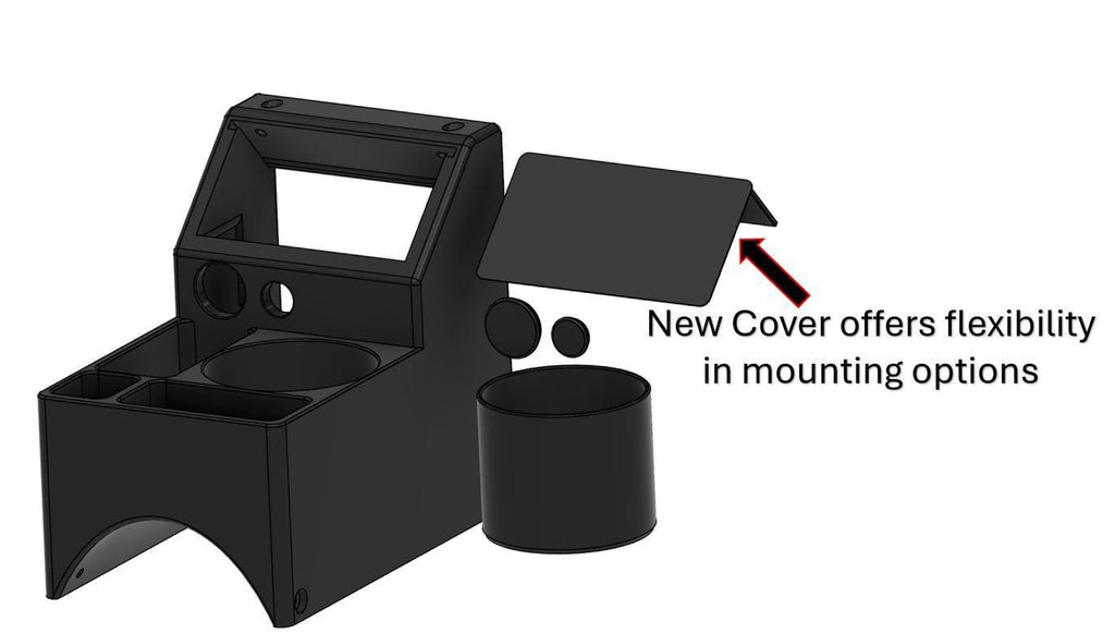 Digital Download STL, Vw Beetle Center Console | Air Ride Ready, Charge Port | Fits 256mm Bed, 9.8 X 5.8In