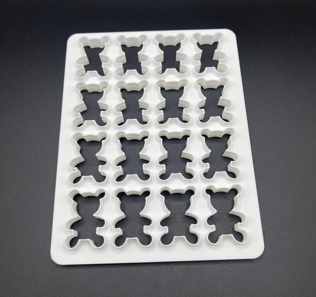 Teddy Bear Cookie, Fun Shaped Cutter - For Dough, Clay, Snacks, 6x5in | Creates 4x4 Cutouts