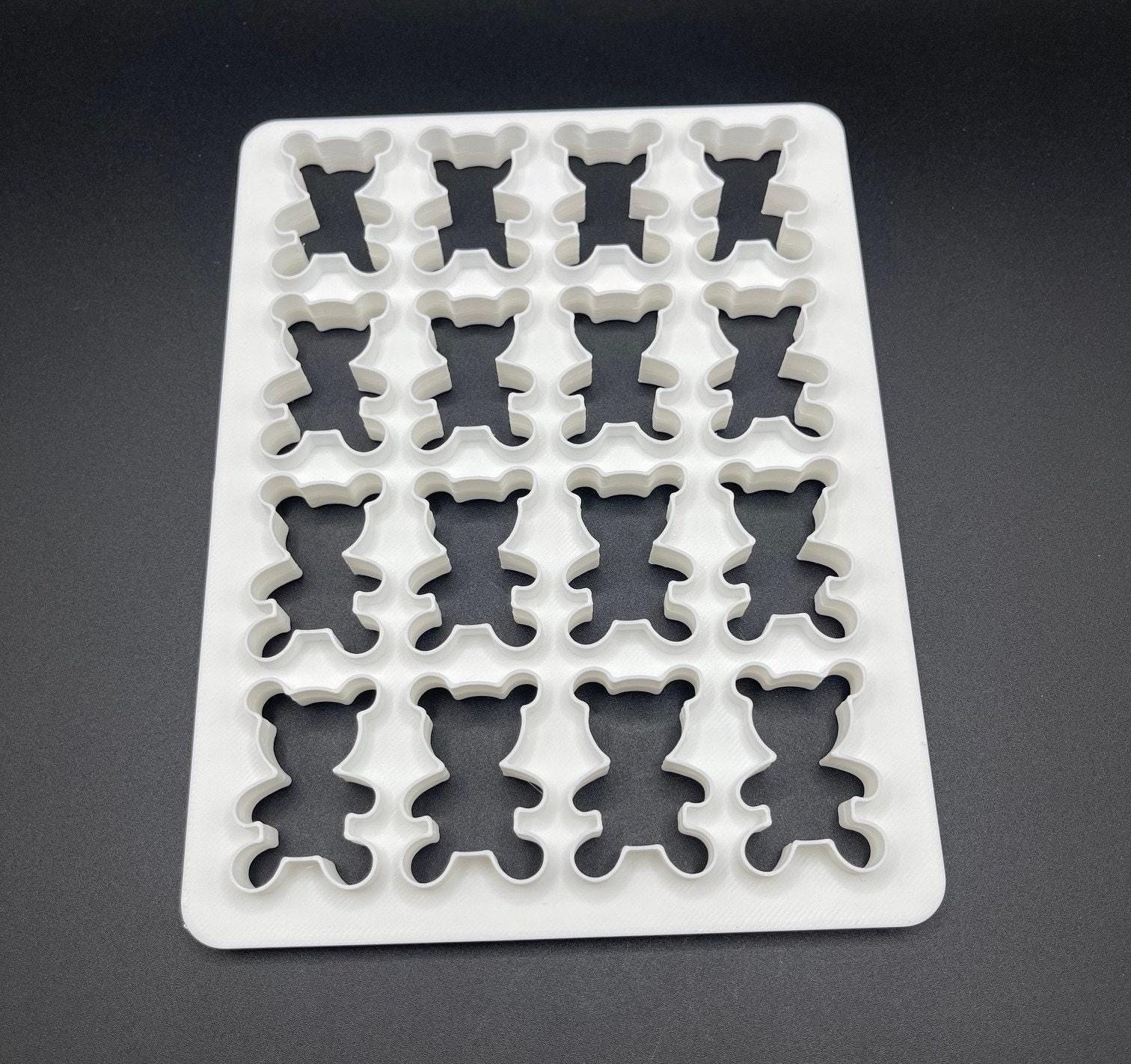 Teddy Bear Cookie, Fun Shaped Cutter - For Dough, Clay, Snacks, 6x5in | Creates 4x4 Cutouts