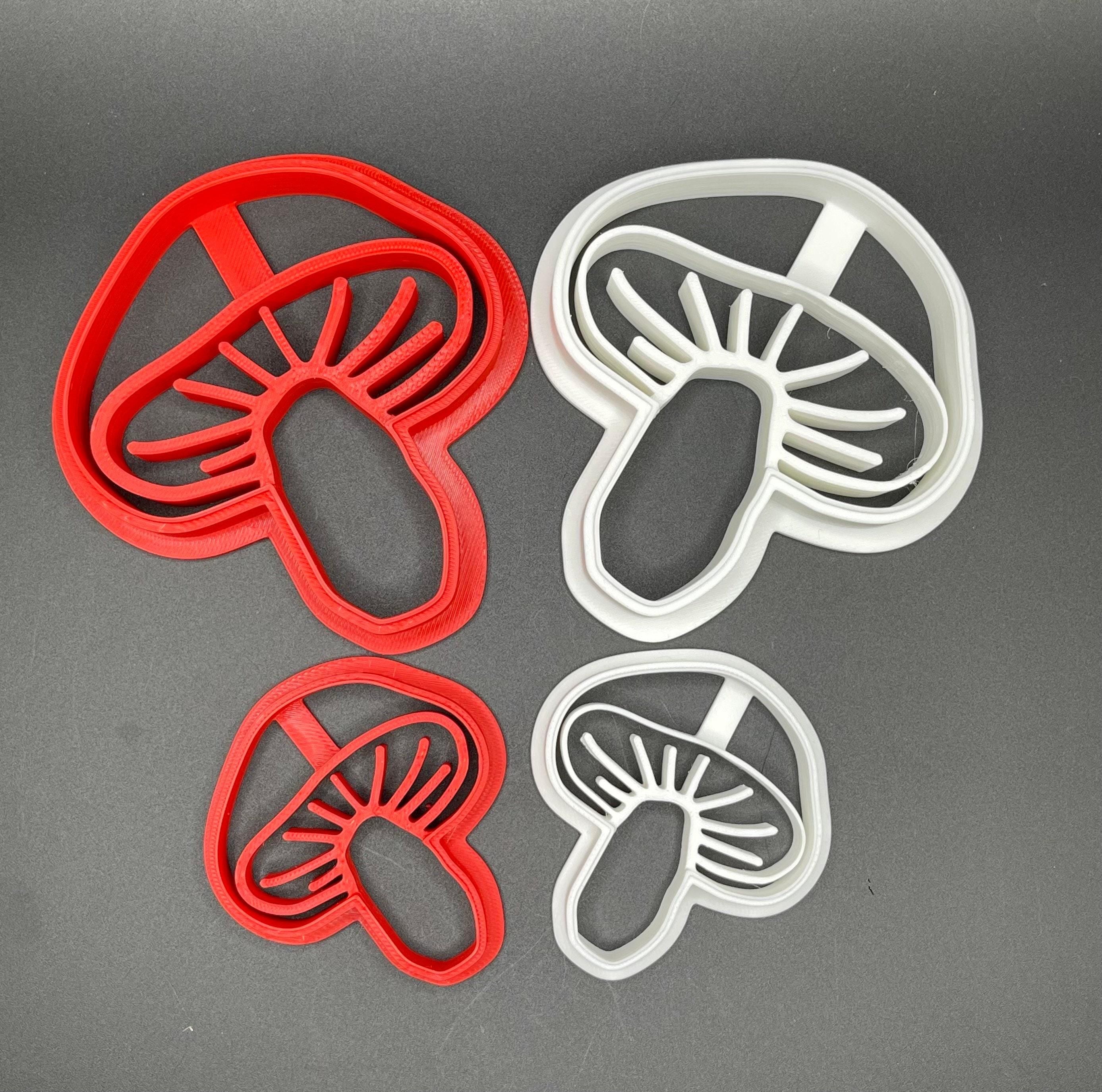 Mushroom Cutter Set, Whimsical Cookie Tool | Food Grade PLA | Large 4" x 3.75", Small 2.75" x 2.25