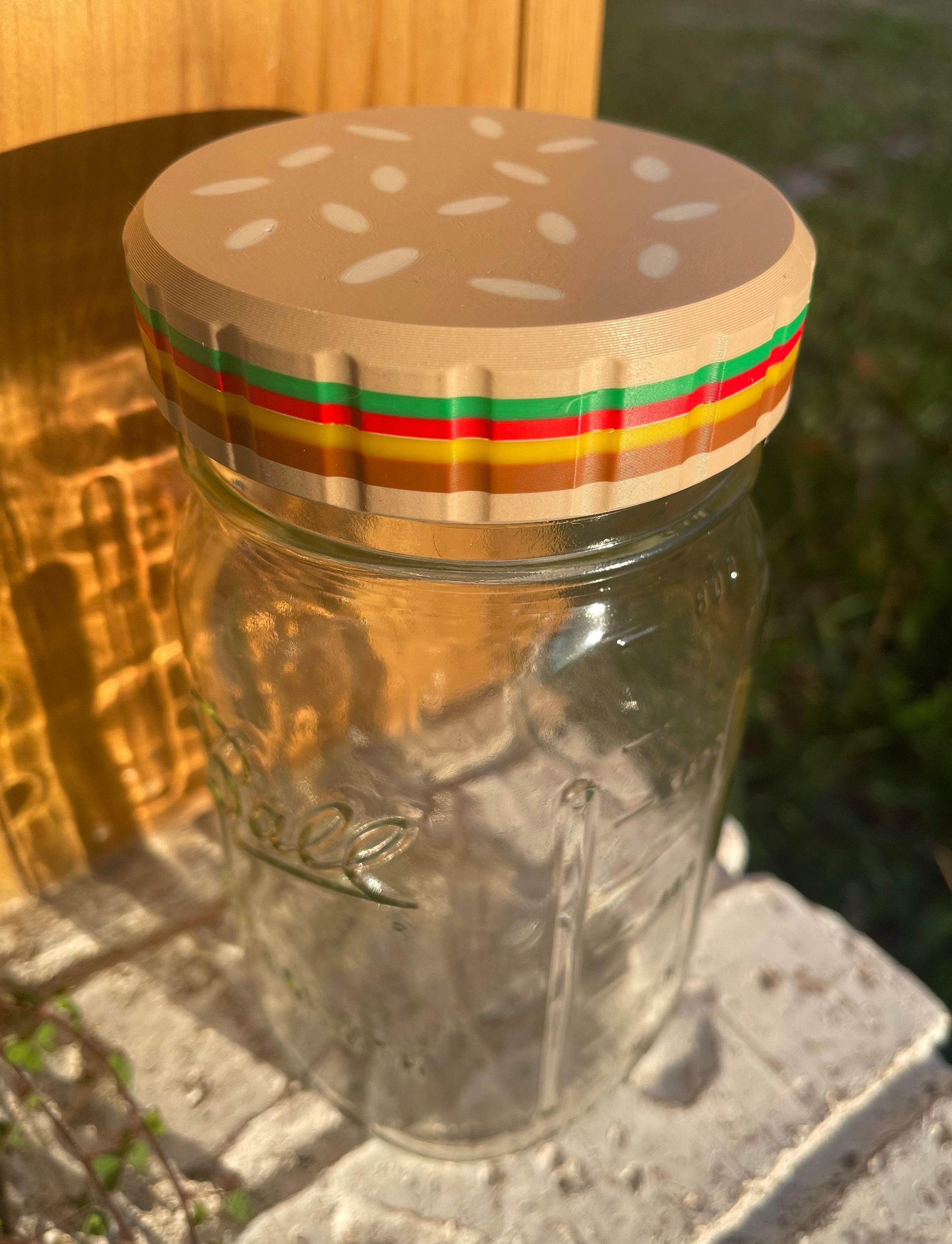 Wide Mouth Mason Custom Jar Lids, Hand Painted And Vinyl Options, Personalized Designs, Multiple Sizes