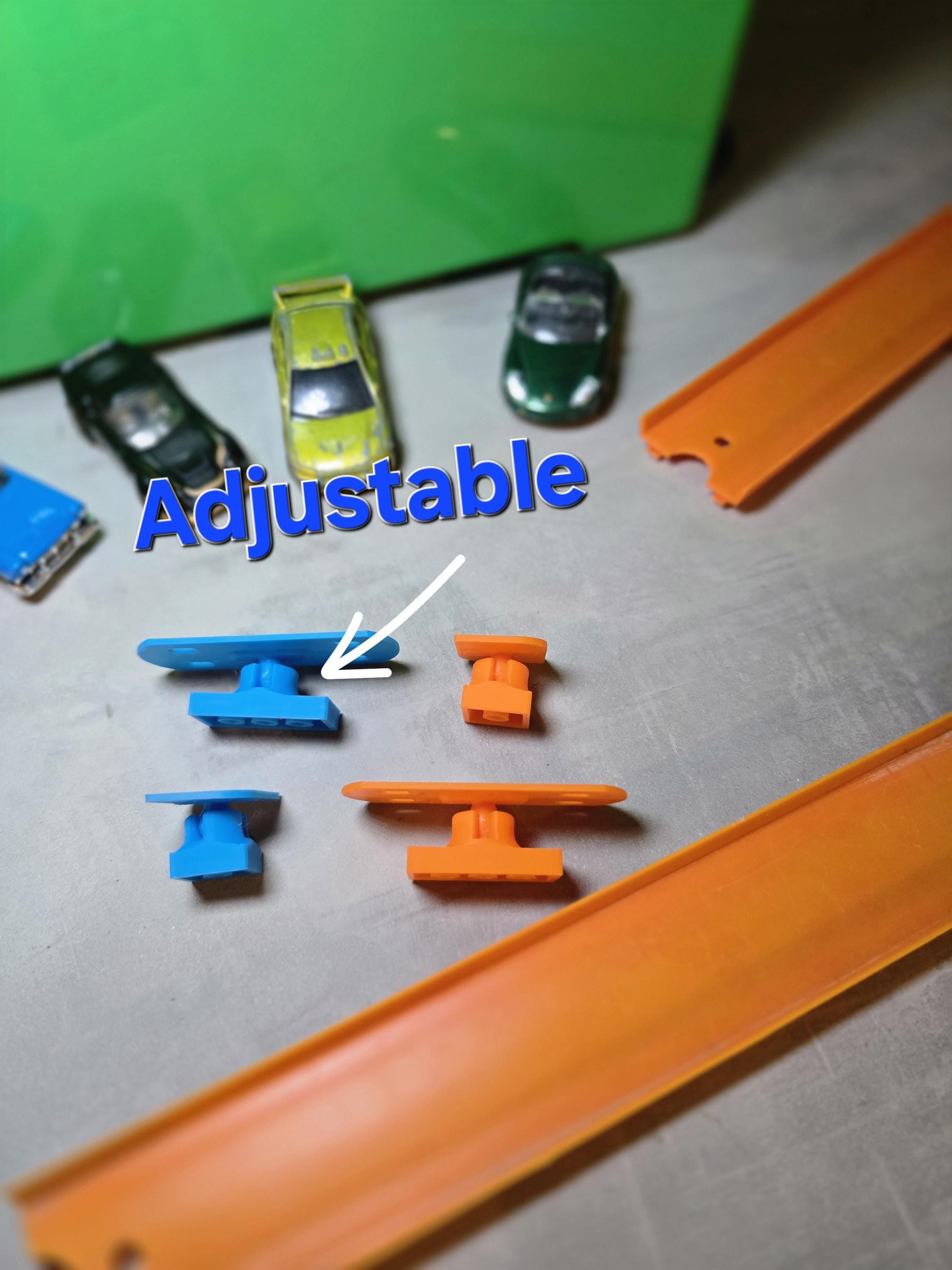 Adjustable Racetrack, 3D Printed Brick Adapters | PLA Connectors | Universal Fit, Color Options, Triple-Decker