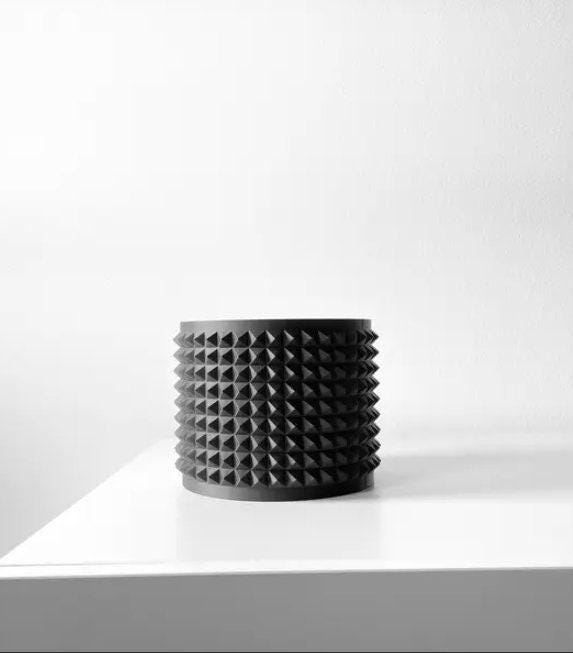 The Anver Planter, Studded Pot Set, Drain Tray Included - Sturdy Stand, Indoor Plant Display (3–8" Openings, Sizes)