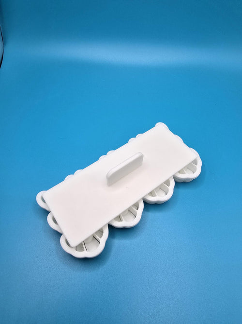 3D Printed Croissant, Flaky Layer Cookie Cutter | Food-Safe PLA | 4x2, 1 Inch Cookies, Push Release Tool