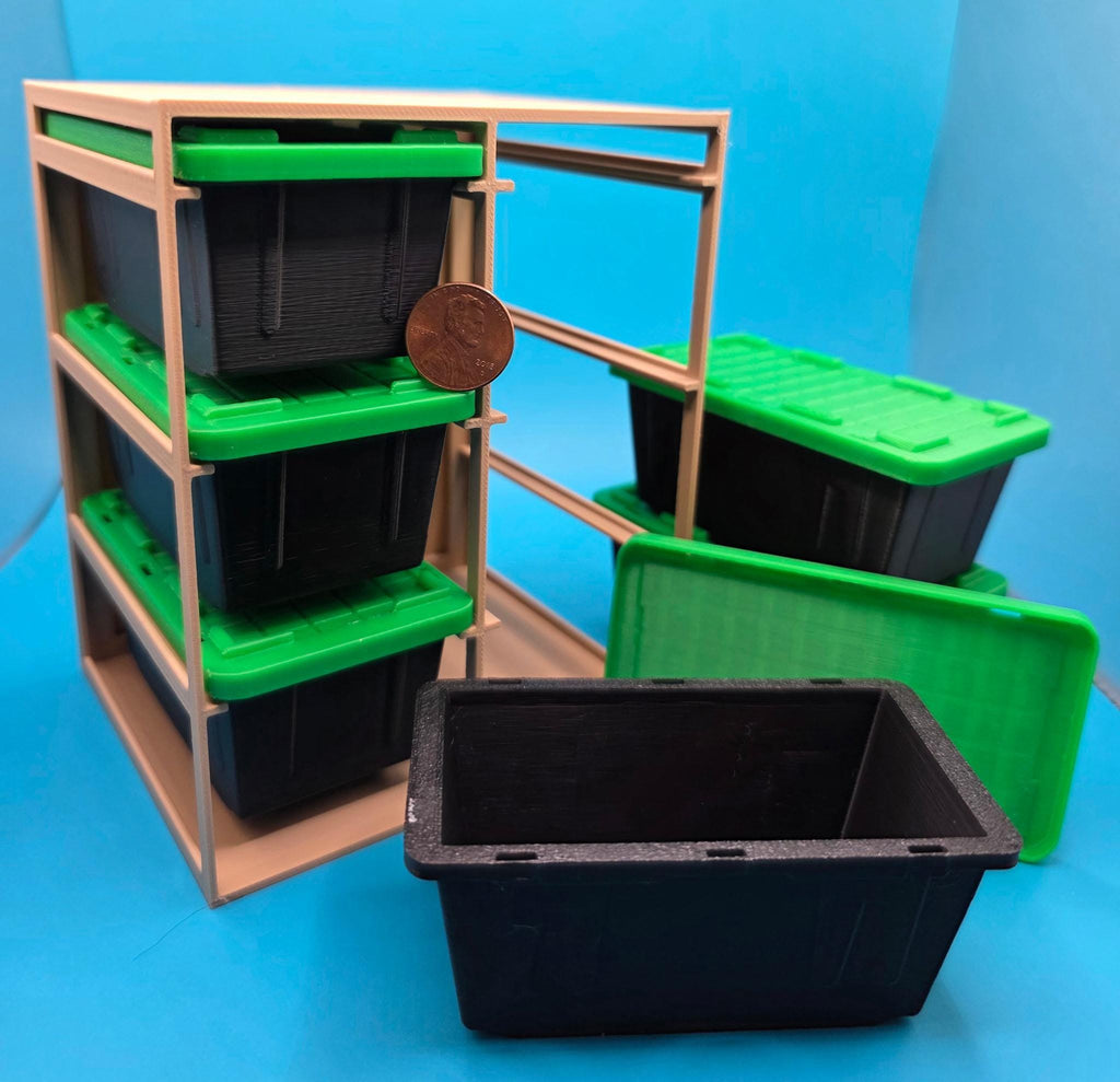 Mini Totes With, Stackable Storage System - Single Or Full Sets, Rack Compatible | 4x2x1.5In