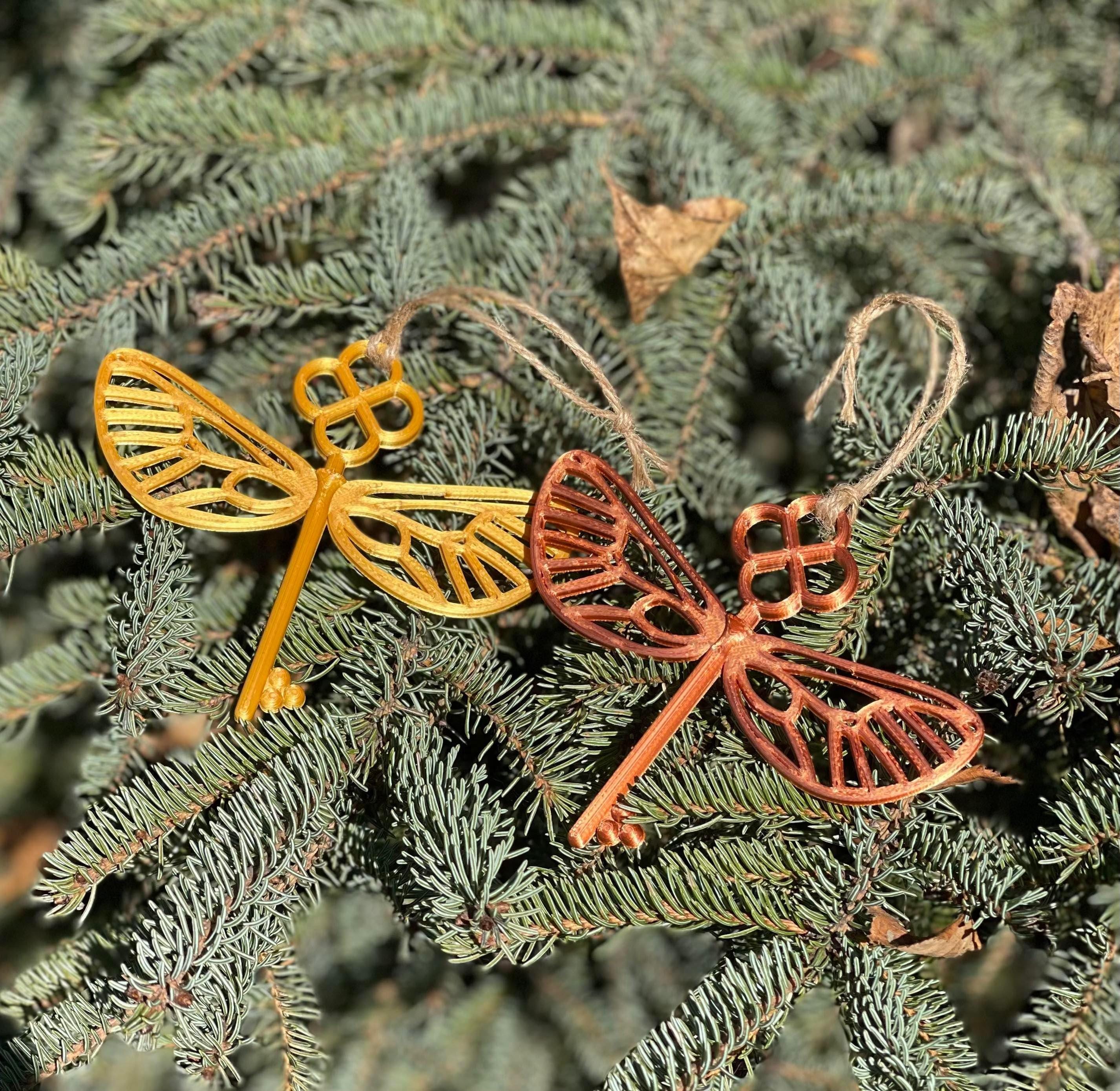 Flying Key Ornament, Whimsical Holiday Decor | 3D Printed Lightweight Plastic | 4in Long X 5in Wide