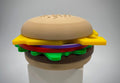 Cheeseburger Coaster Set, Layered Burger, 4In Diameter - Patty, Lettuce, Tomato, Onion, Cheese, Buns