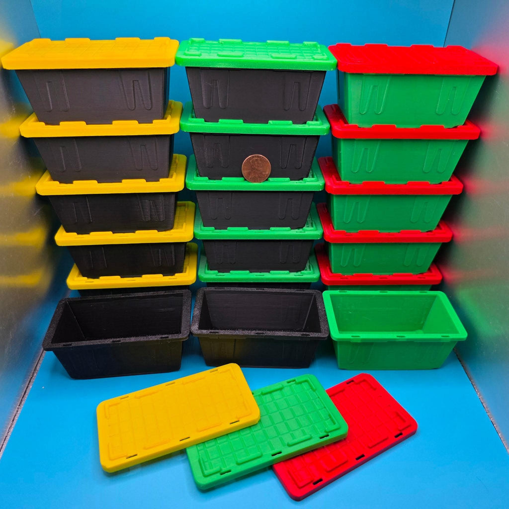Mini Totes With, Stackable Storage System - Single Or Full Sets, Rack Compatible | 4x2x1.5In