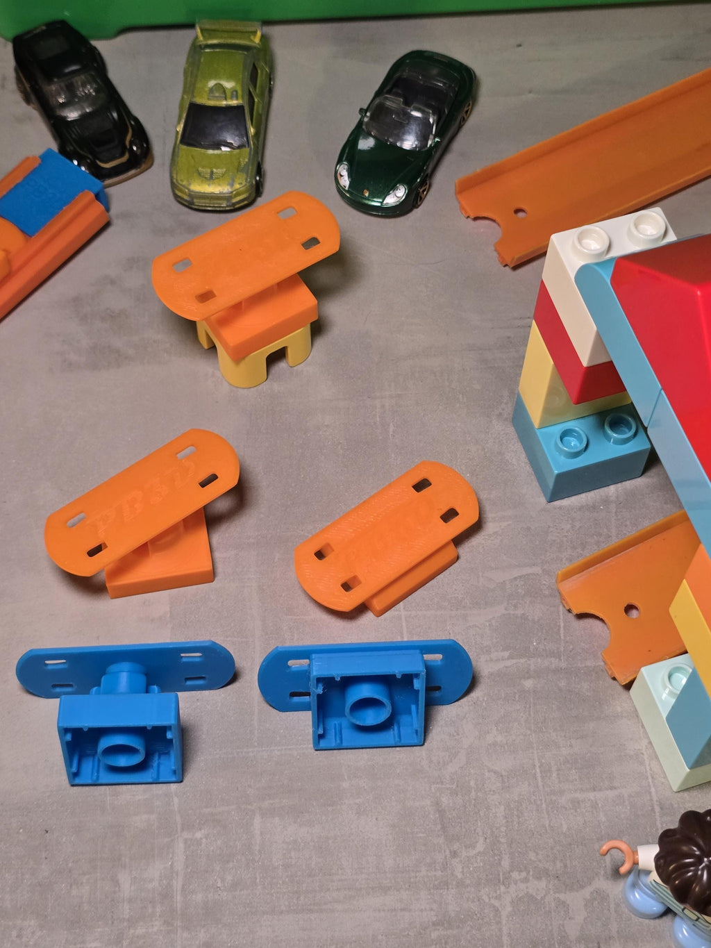 3D Printed Adapters, Racetrack Connectors For Duplo Tracks | PLA Plastic | Universal Fit, Color Options
