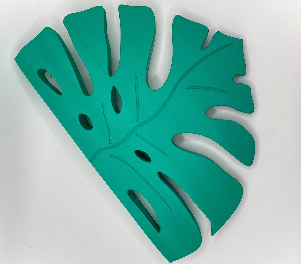 Monstera Leaf Wall, Handcrafted Shelves | Cleat Mount | Set Of 3, 8x7x1In, Holds 5Lb, Plant Display, Home Decor