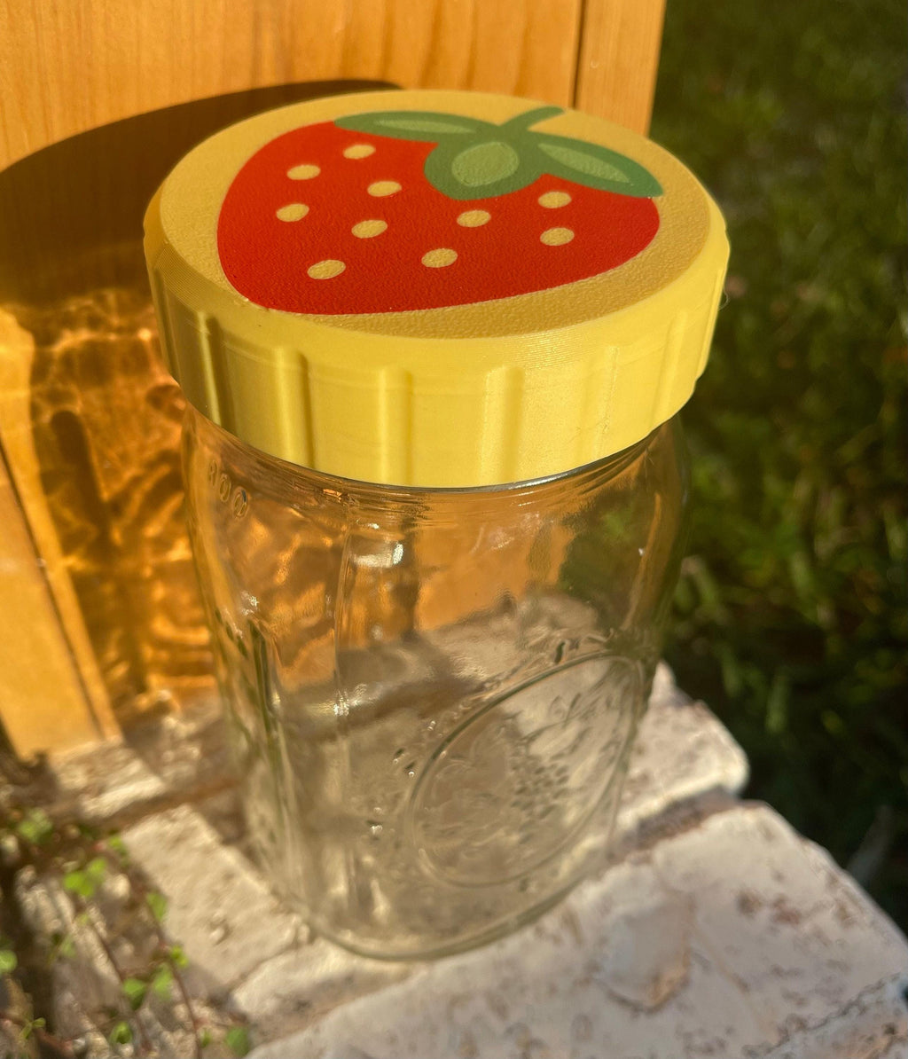 Wide Mouth Mason Custom Jar Lids, Hand Painted And Vinyl Options, Personalized Designs, Multiple Sizes