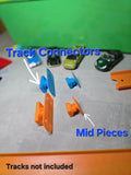 Adjustable Racetrack, 3D Printed Brick Adapters | PLA Connectors | Universal Fit, Color Options, Triple-Decker