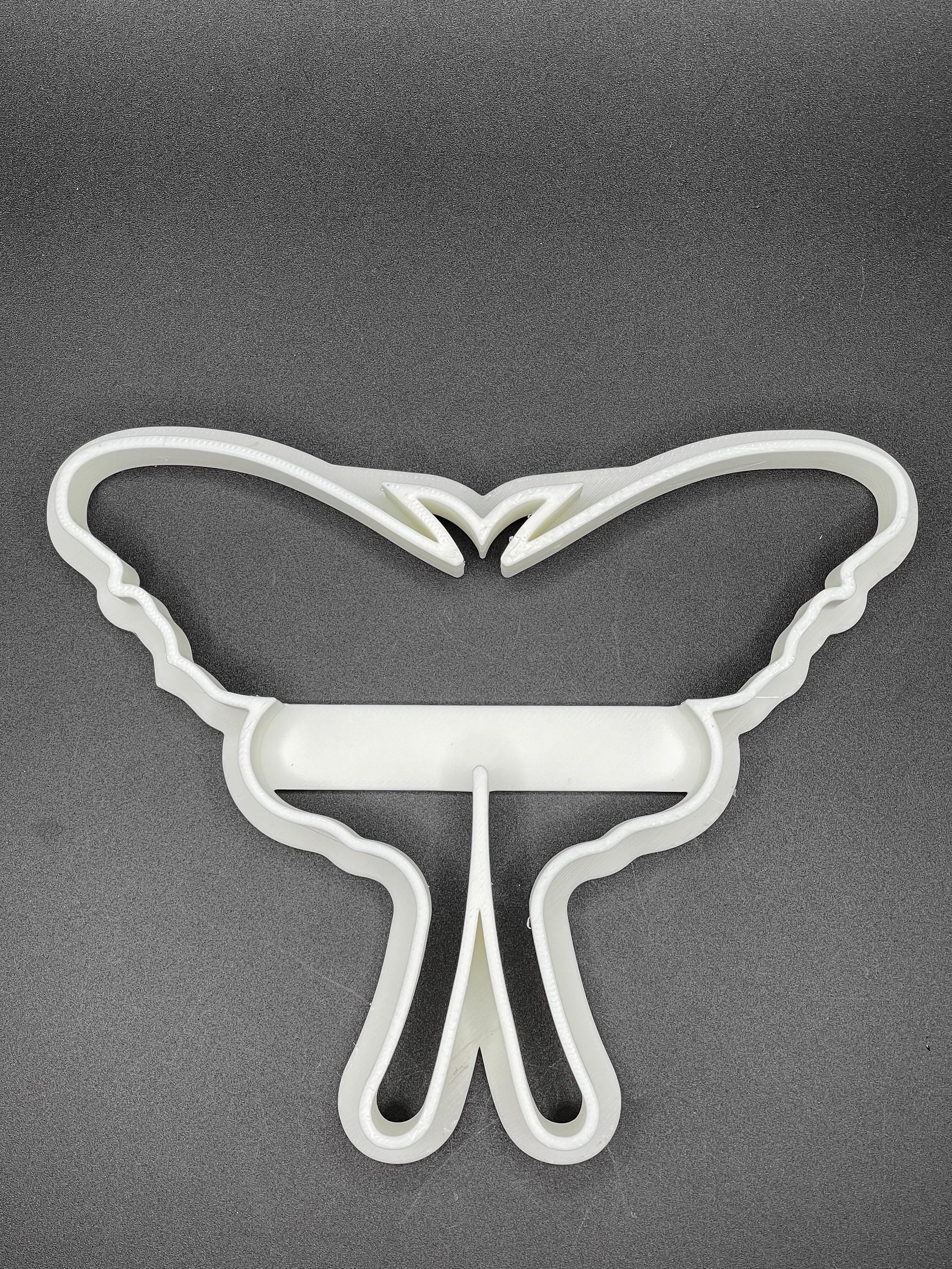 Luna Moth Cookie, Nature-Themed Cutter And Clay Mold | Food Safe PLA | 5.5"x4.4", Hand Wash Only