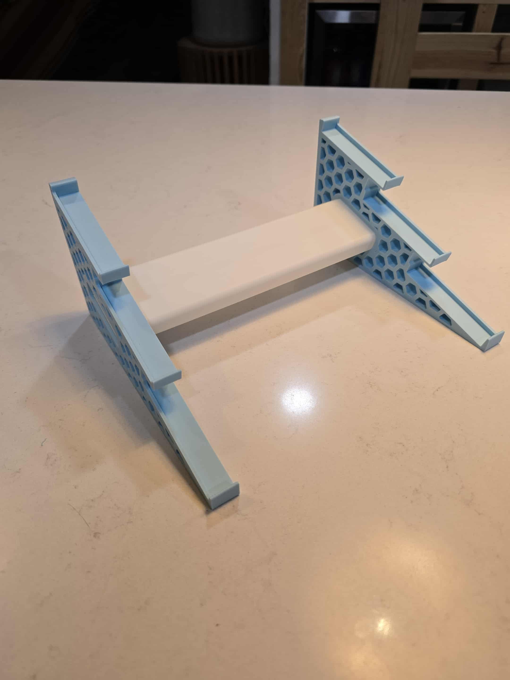 Bracelet Tray Holder, Sleek Angled Organizer Stand, Honeycomb Side Panels | PLA 3D Print | Holds 3 Standard Inserts