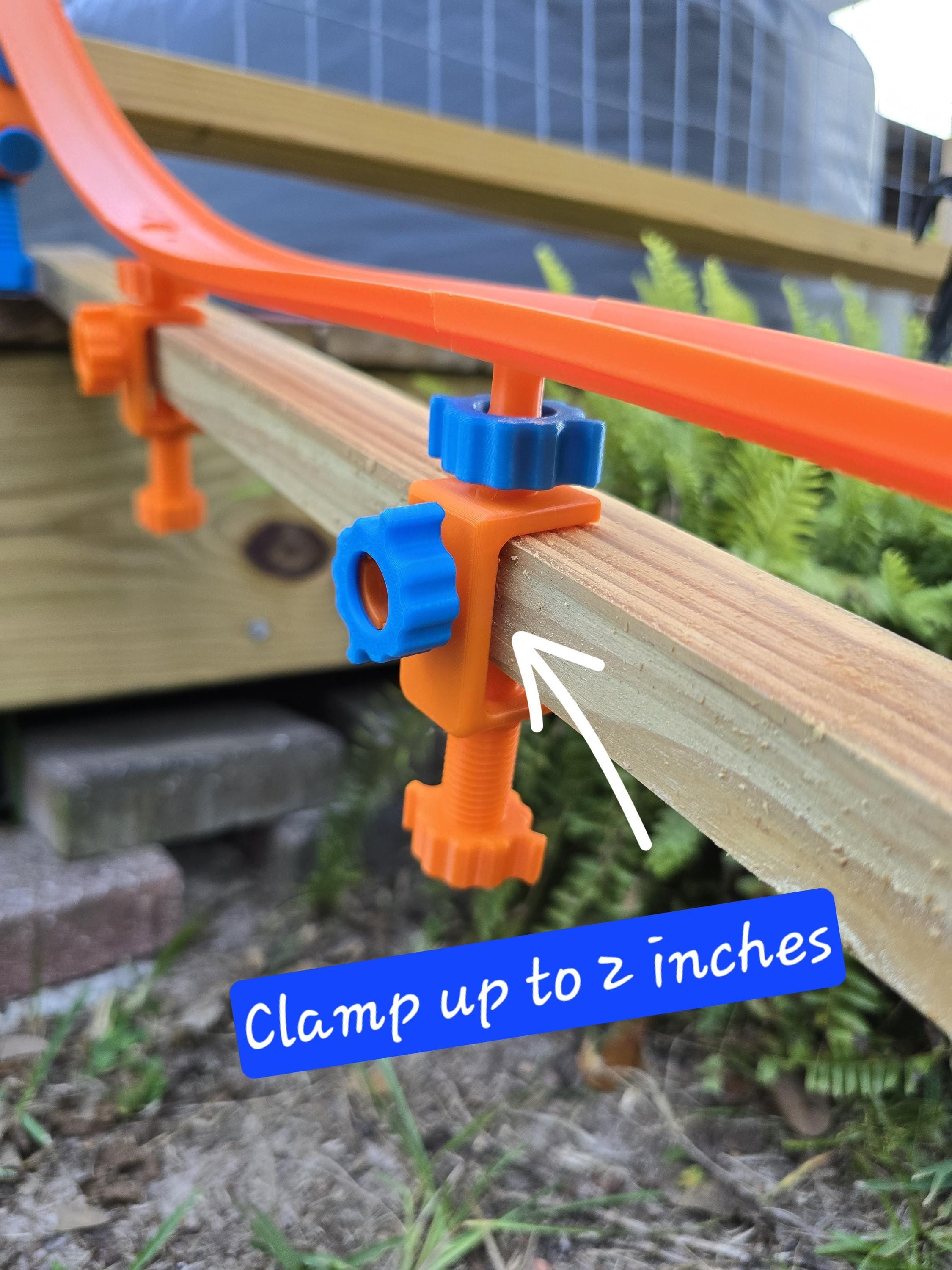 Race Track Connector, Mix And Match Clamp Mounts | Removable Screw-In, Fits Up To 2 Inches, Kid-Friendly Setup