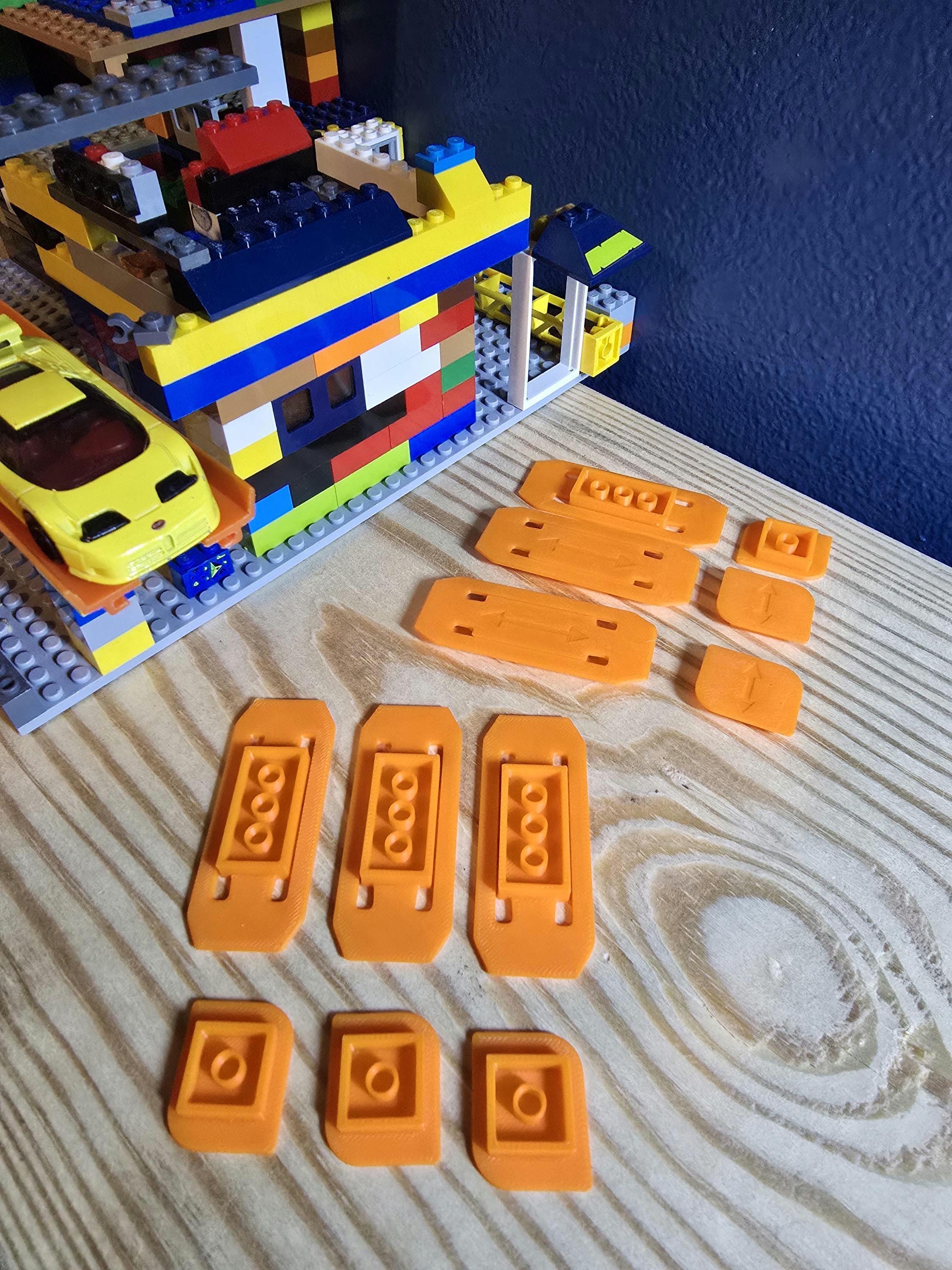 Multiply The Fun, Universal Racetrack Brick Adapters | 3D Printed PLA | Compatible With Big-Name Bricks