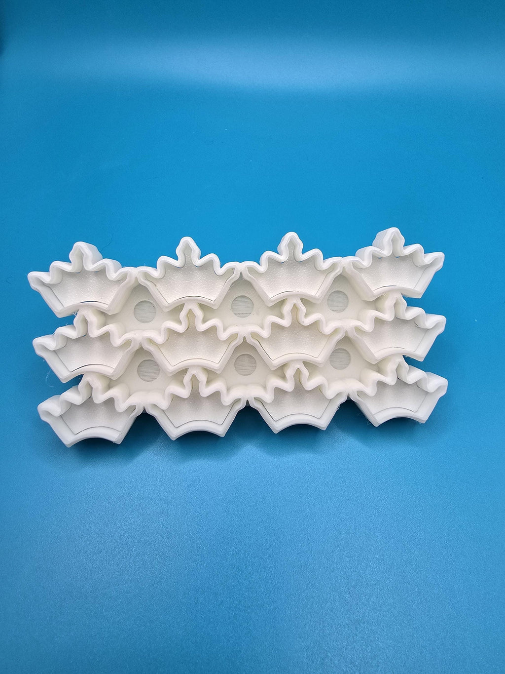Crown Shaped Cookie, Tiny Cutter Set | Push Tool Design, Polymer Clay And Dough, 12 Pieces, 1-Inch