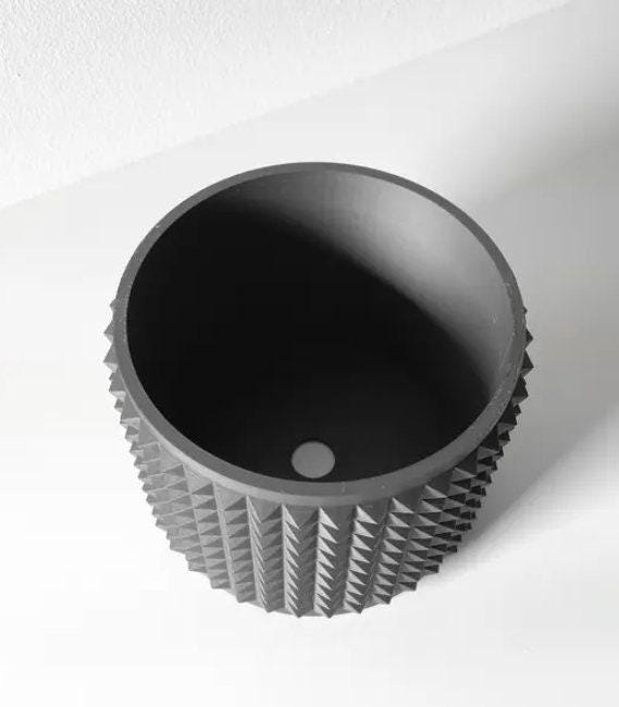 The Anver Planter, Studded Pot Set, Drain Tray Included - Sturdy Stand, Indoor Plant Display (3–8" Openings, Sizes)