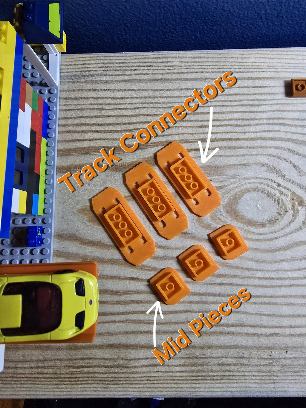 Multiply The Fun, Universal Racetrack Brick Adapters | 3D Printed PLA | Compatible With Big-Name Bricks
