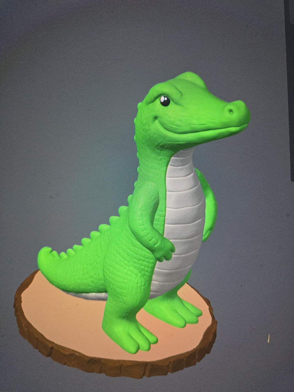Mini Porch Alligator, Farmhouse Desk Statue | 3D Printed Resin | 6 Inch Tall, Giftable Accent