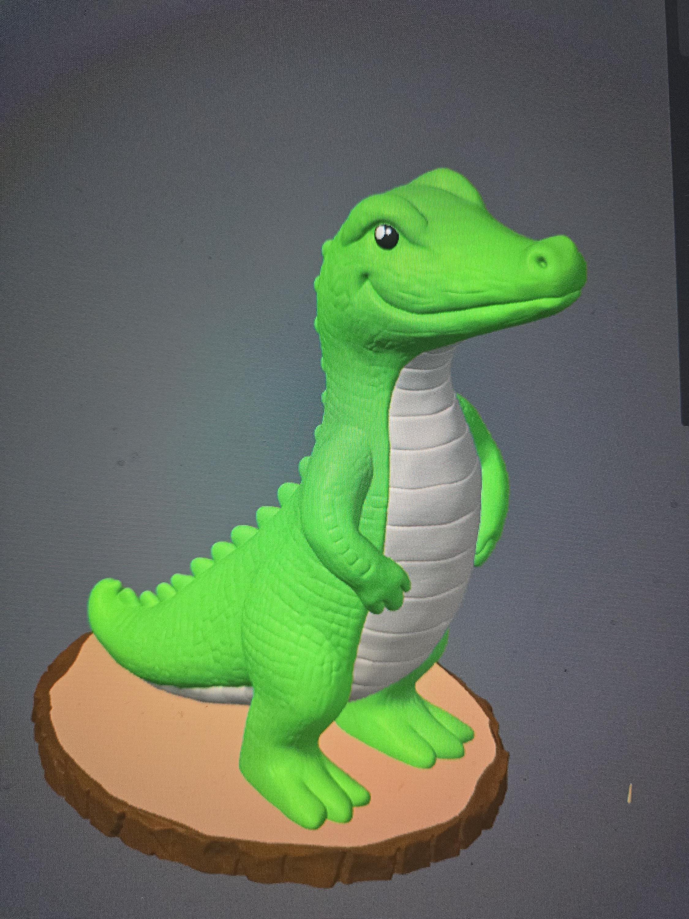 Mini Porch Alligator, Farmhouse Desk Statue | 3D Printed Resin | 6 Inch Tall, Giftable Accent