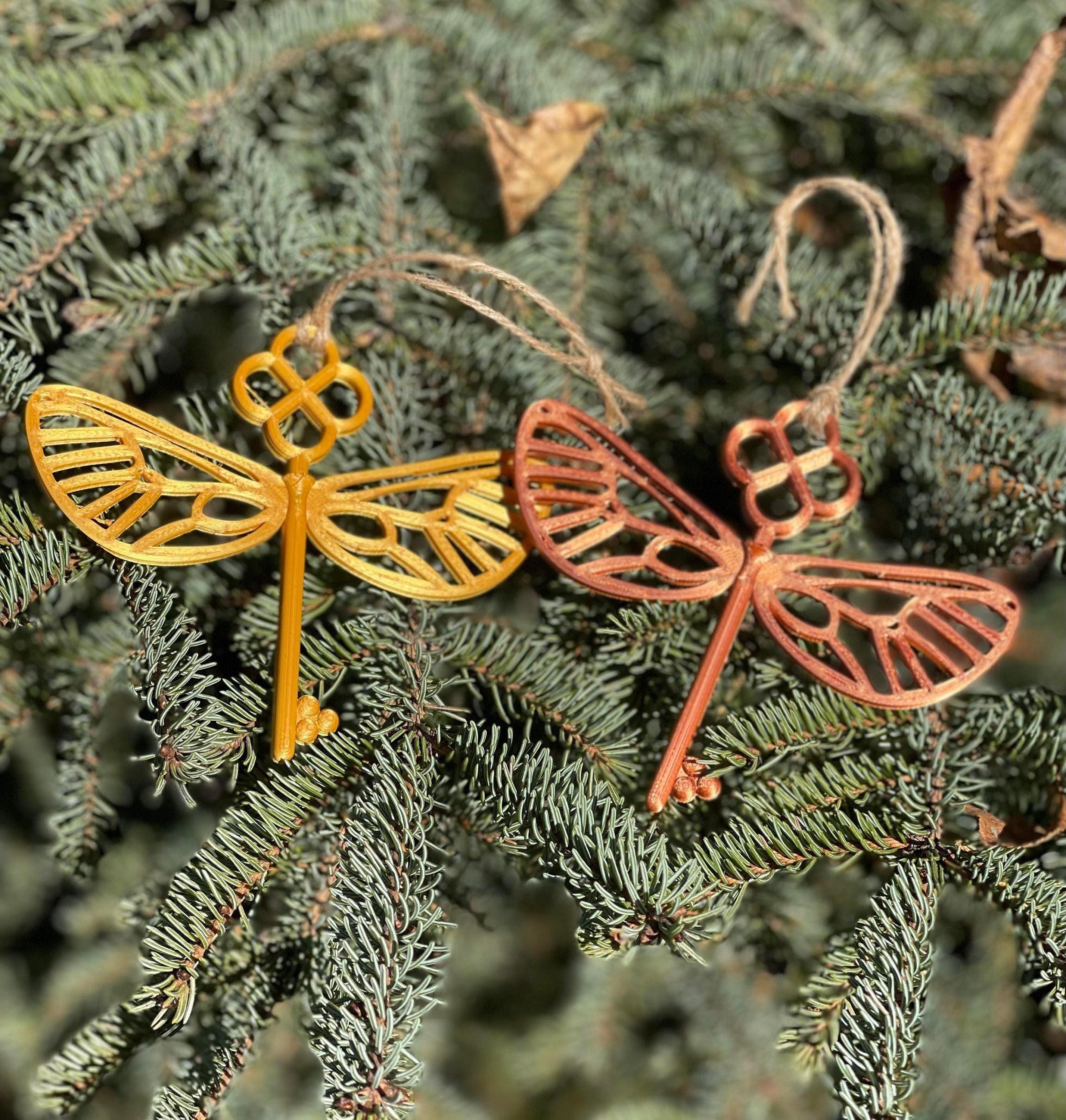 Flying Key Ornament, Whimsical Holiday Decor | 3D Printed Lightweight Plastic | 4in Long X 5in Wide