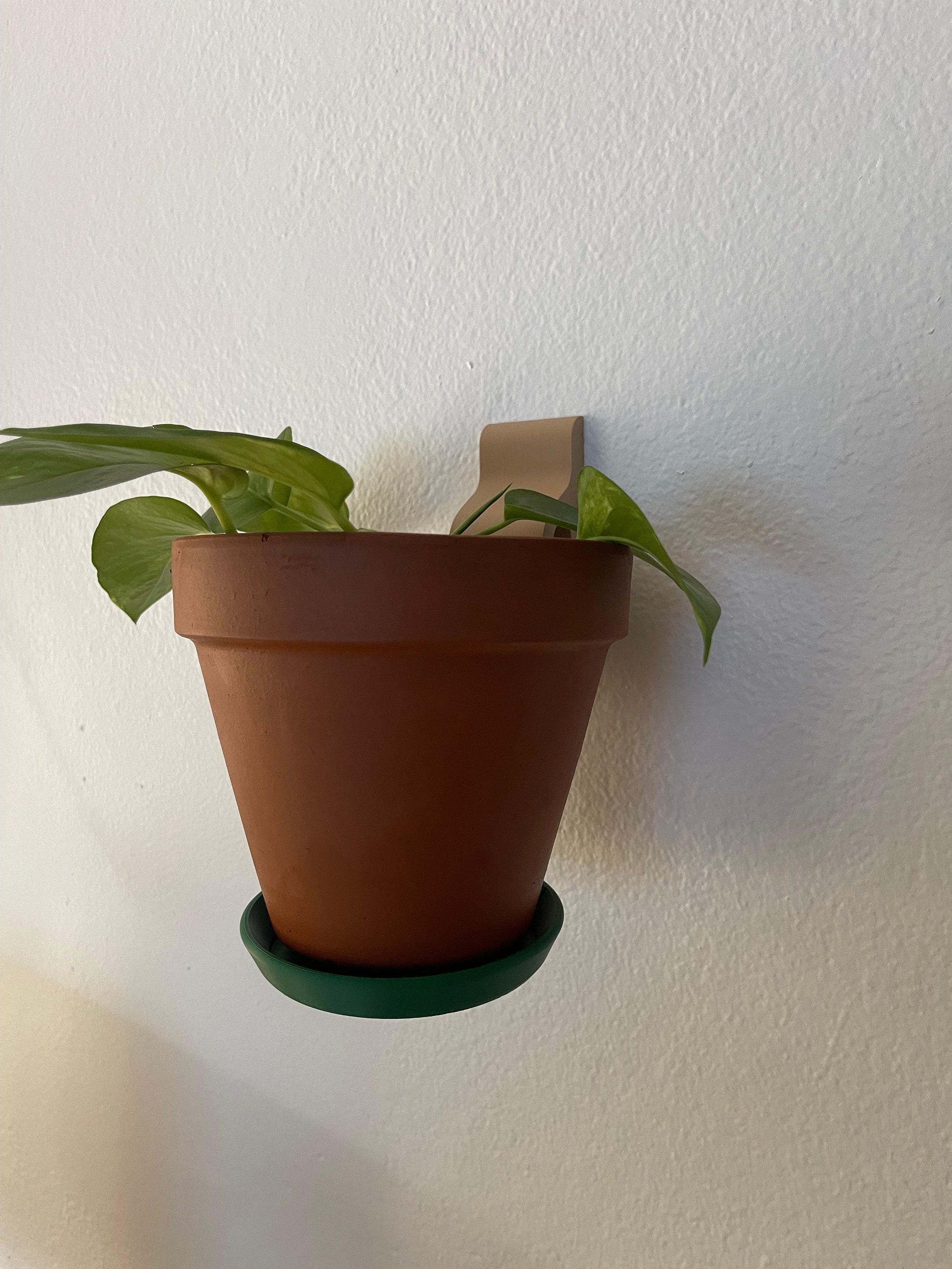 Terracotta 6in Pot, Clip-In Hanging Tray - Rim Drip Catcher, Ceramic, Multiple Colors | Indoor Outdoor
